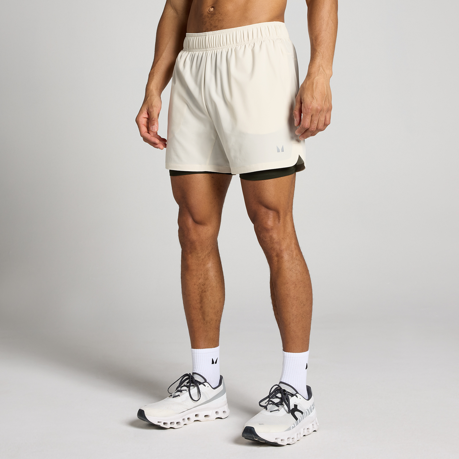 Pantaloncini da allenamento 2 in 1 MP uomo 5  - Osso - XS