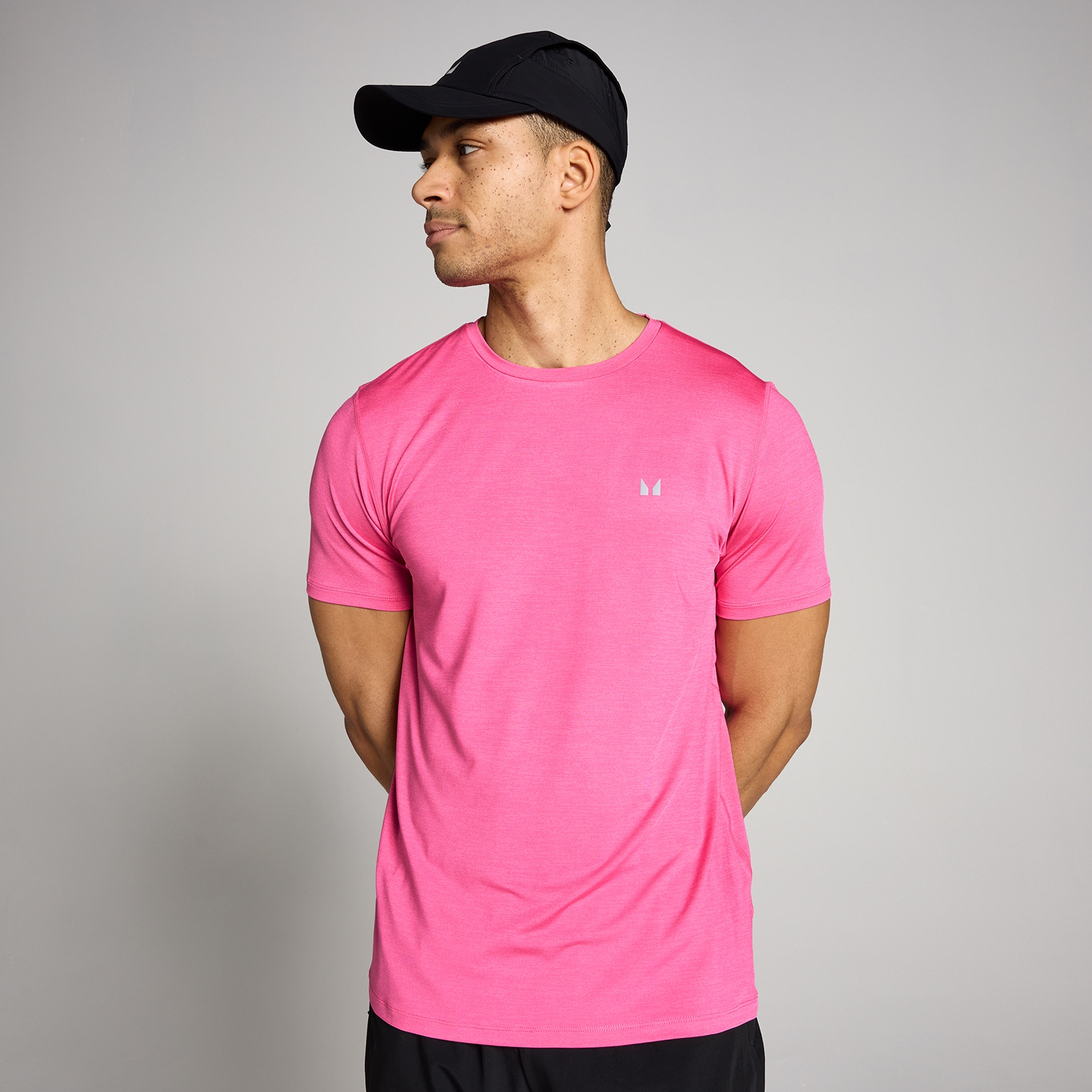 MP Herre Tempo Marl T-Shirt - Slik Pink - XXXL