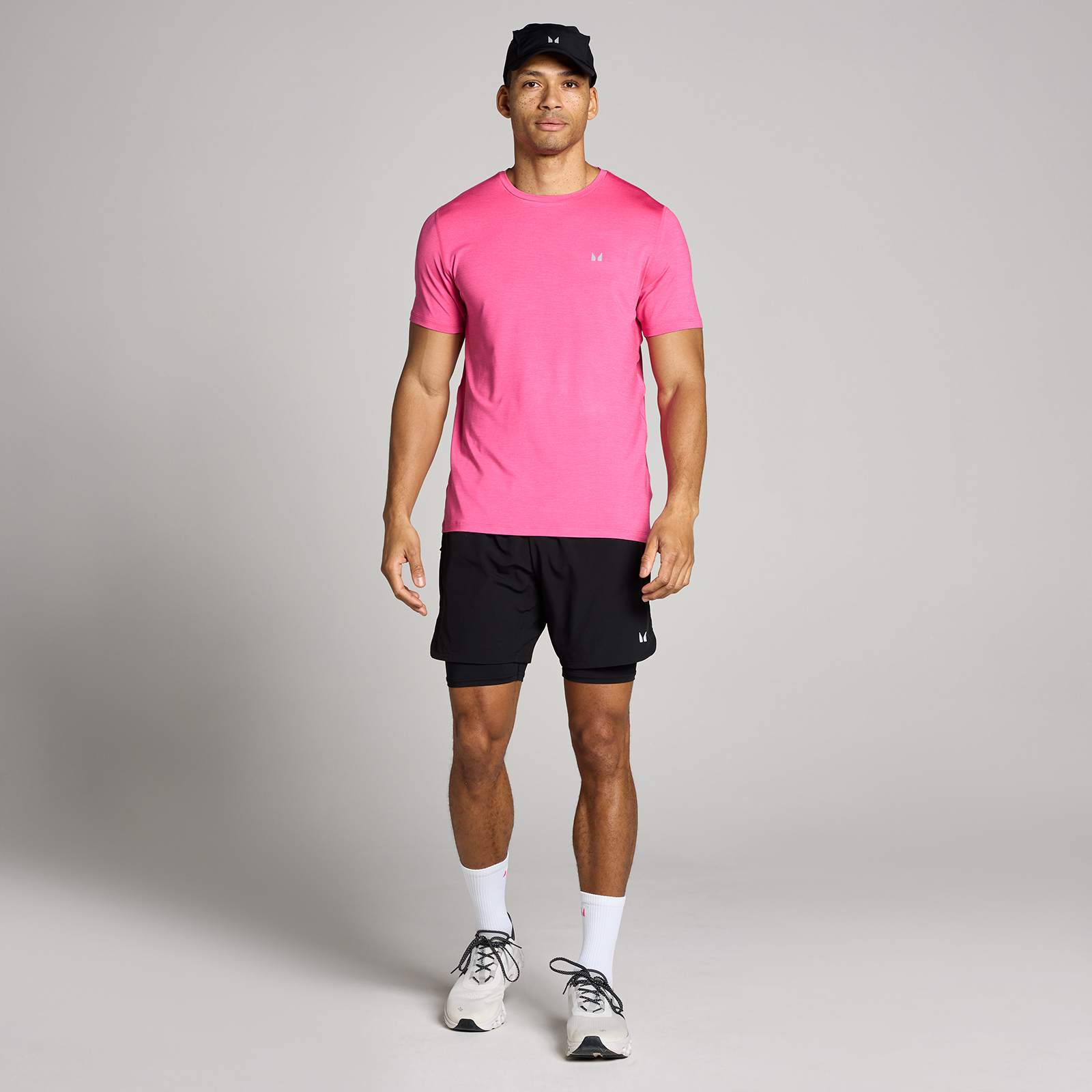5059883467108 - MP Herren Tempo Marl T-Shirt - Bonbon Rosa - M