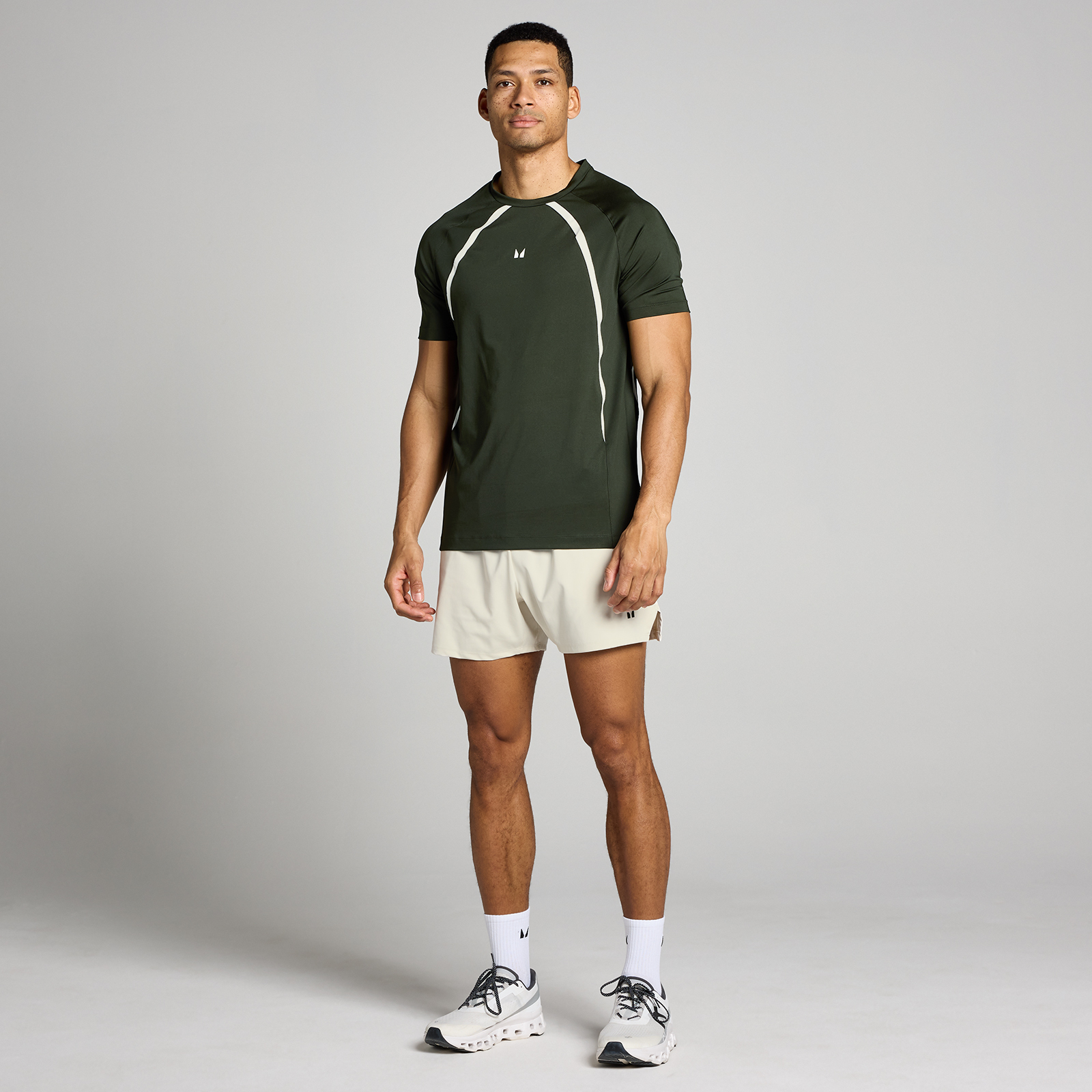 Thumbnail - MP Herren Tempo Panel T-Shirt - Waldgrün - M