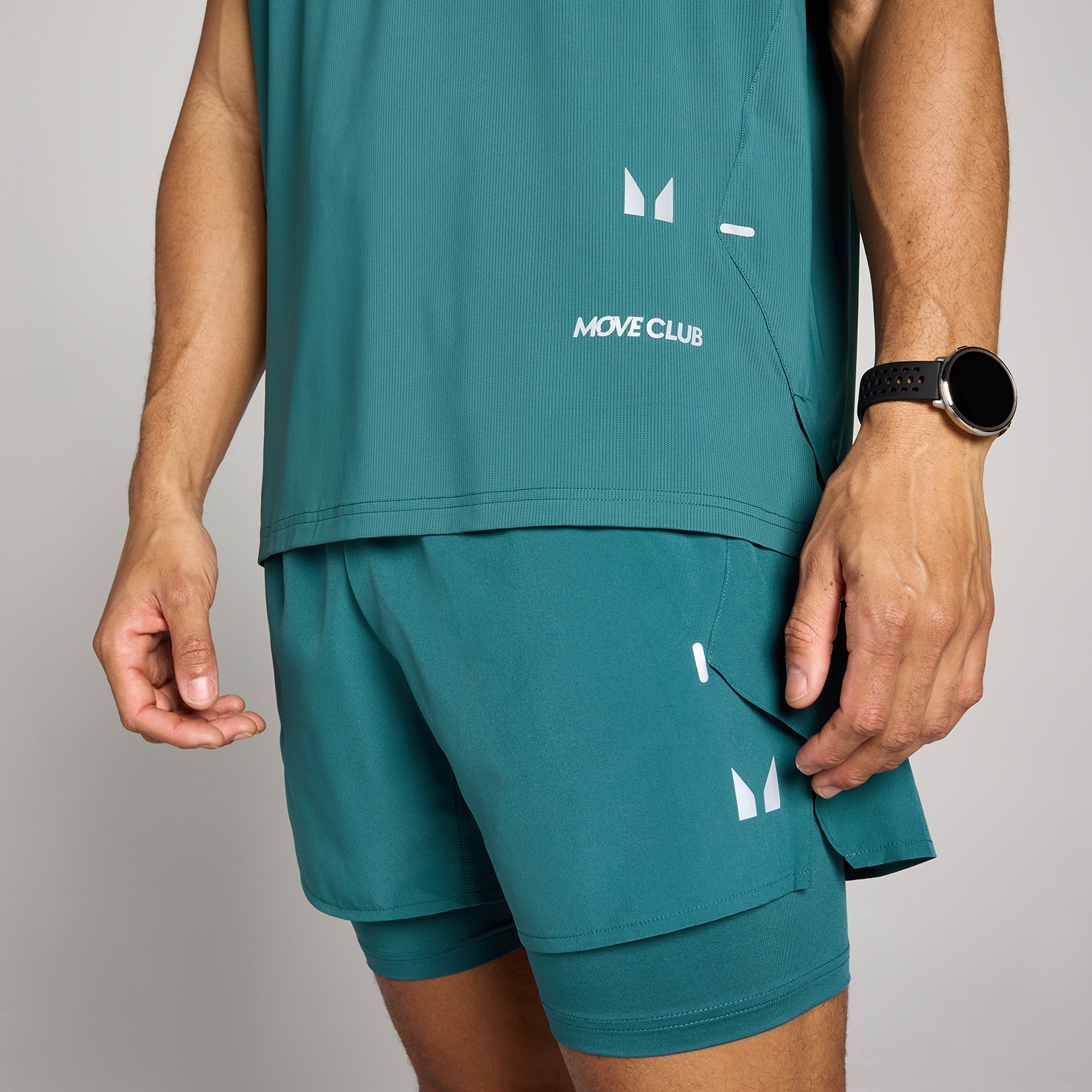 Thumbnail - MP Herren Hybrid Mesh T-Shirt - Sattes Petrol - M