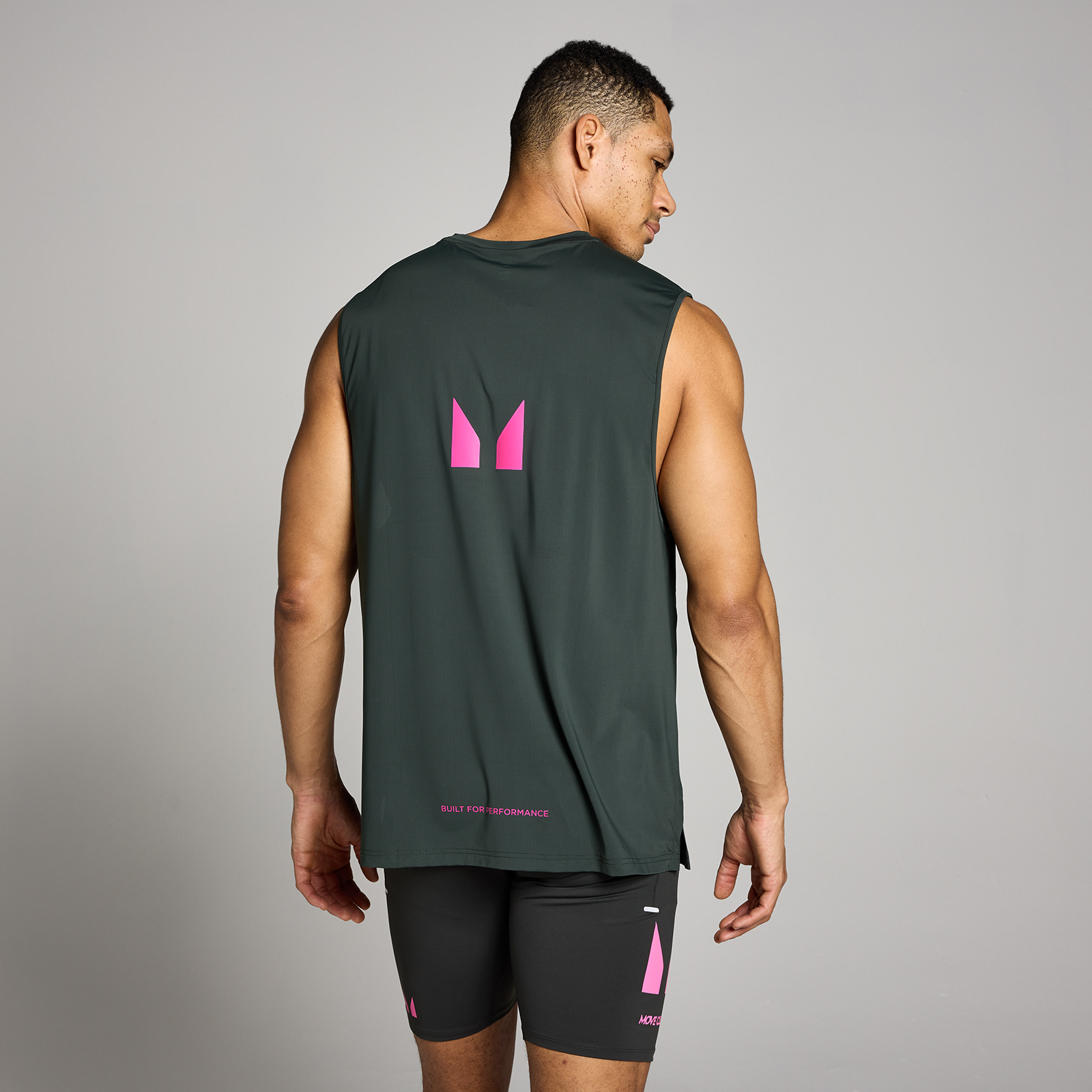 MP Herren Hybrid Mesh Tank Top - Schwarz Verwaschen - M