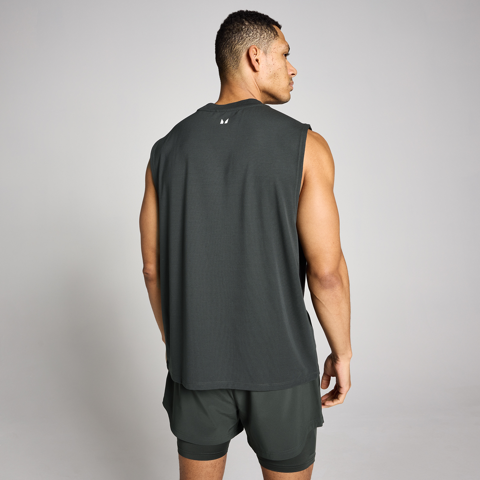 5059883411187 - MP Herren Oversized Cotton Modal Tank Top - Schwarz Verwaschen - XL