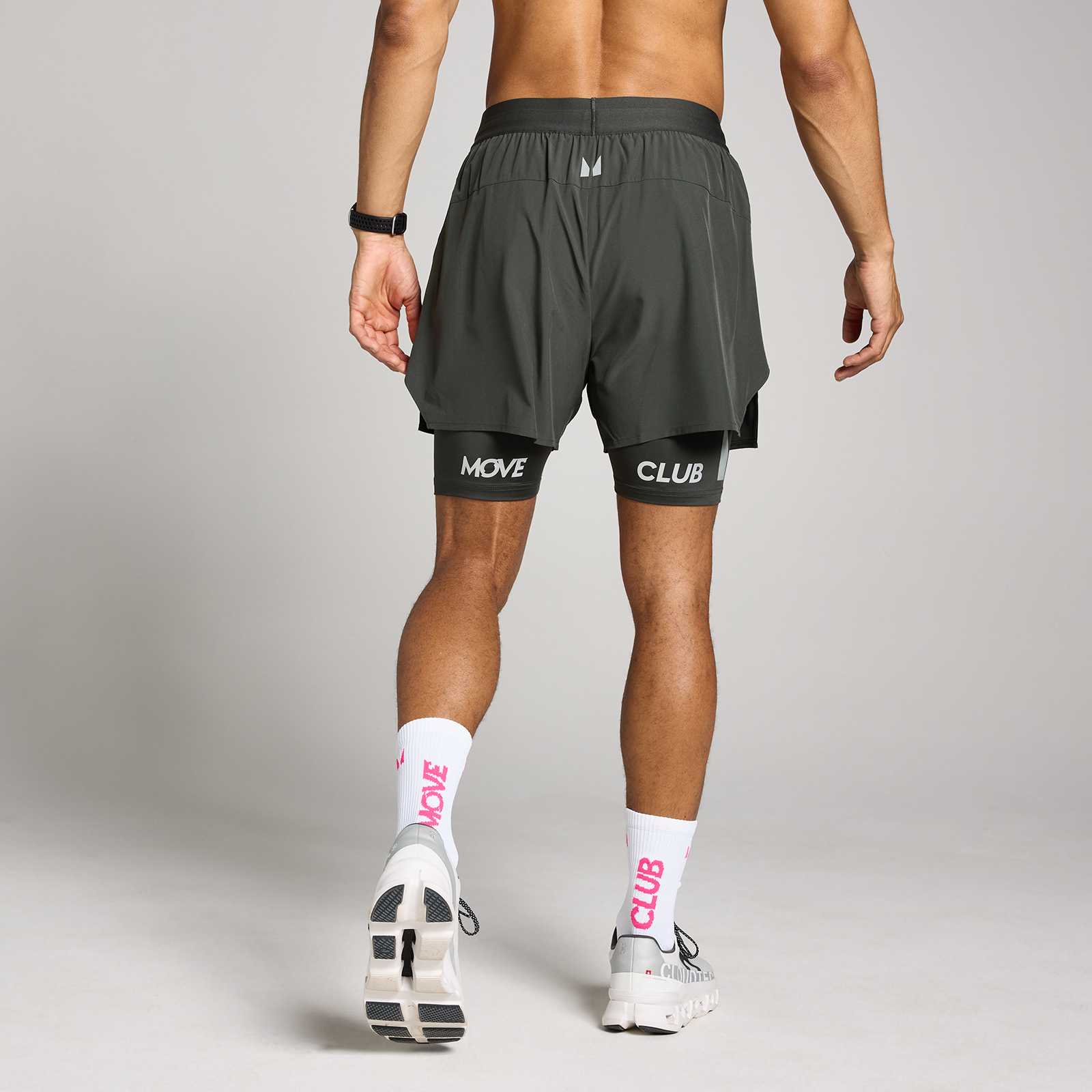 5059883408682 - MP Herren Hybrid Lightweight 5  2-in-1 Shorts - Schwarz Verwaschen - XXXL