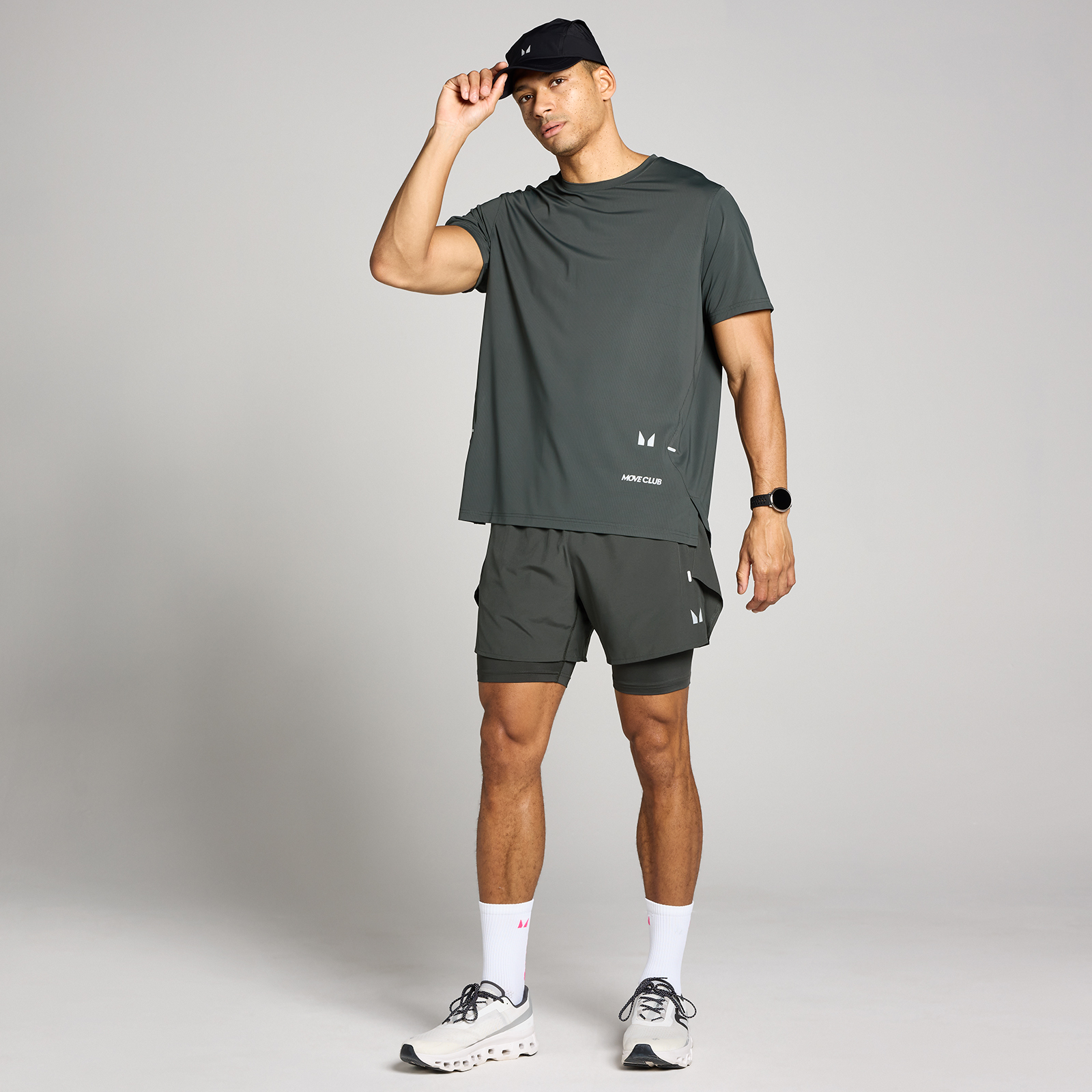 5059883408682 - MP Herren Hybrid Lightweight 5  2-in-1 Shorts - Schwarz Verwaschen - XXXL