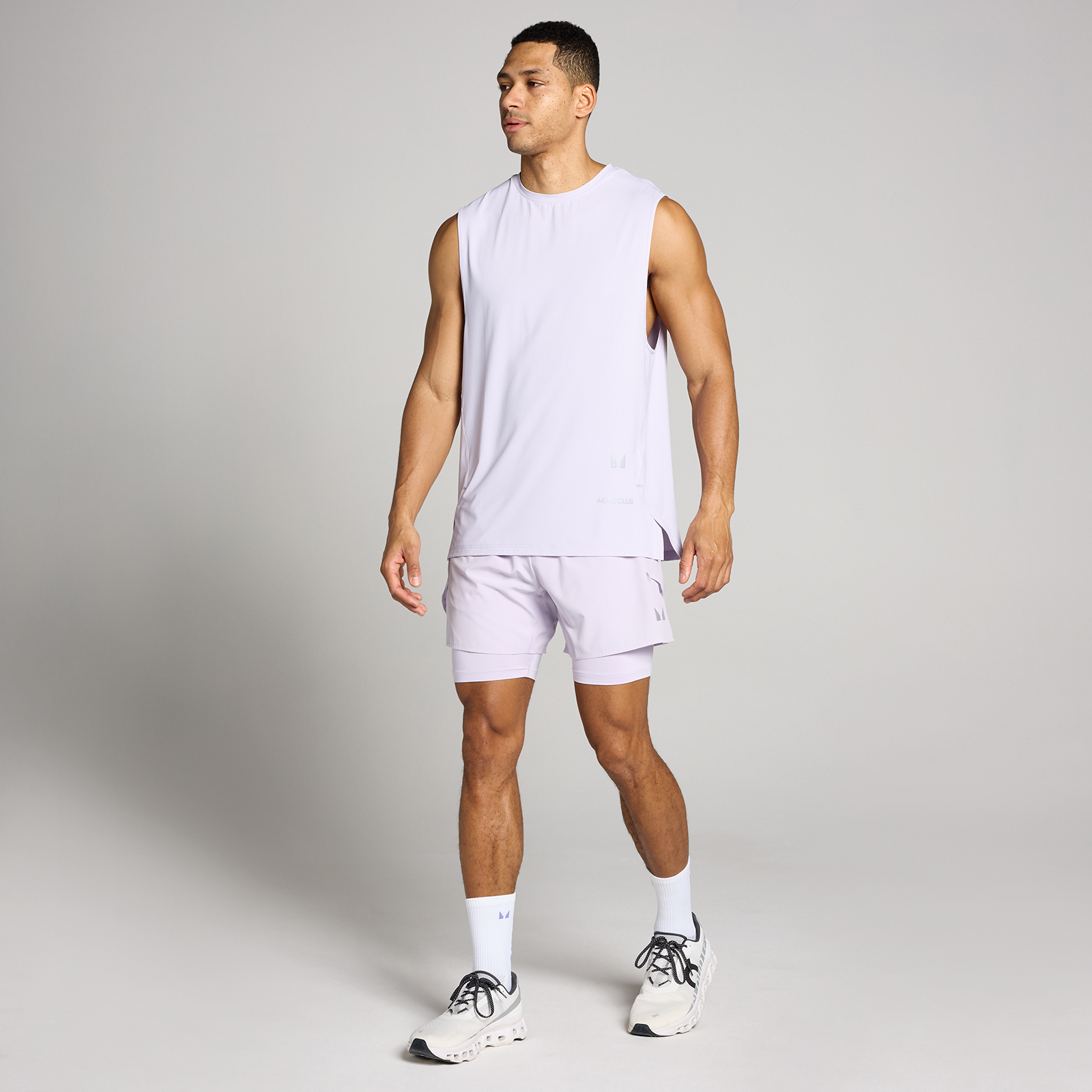 5059883466880 - MP Herren Hybrid Lightweight 5  2-in-1 Shorts - Dusted Grape - XXL