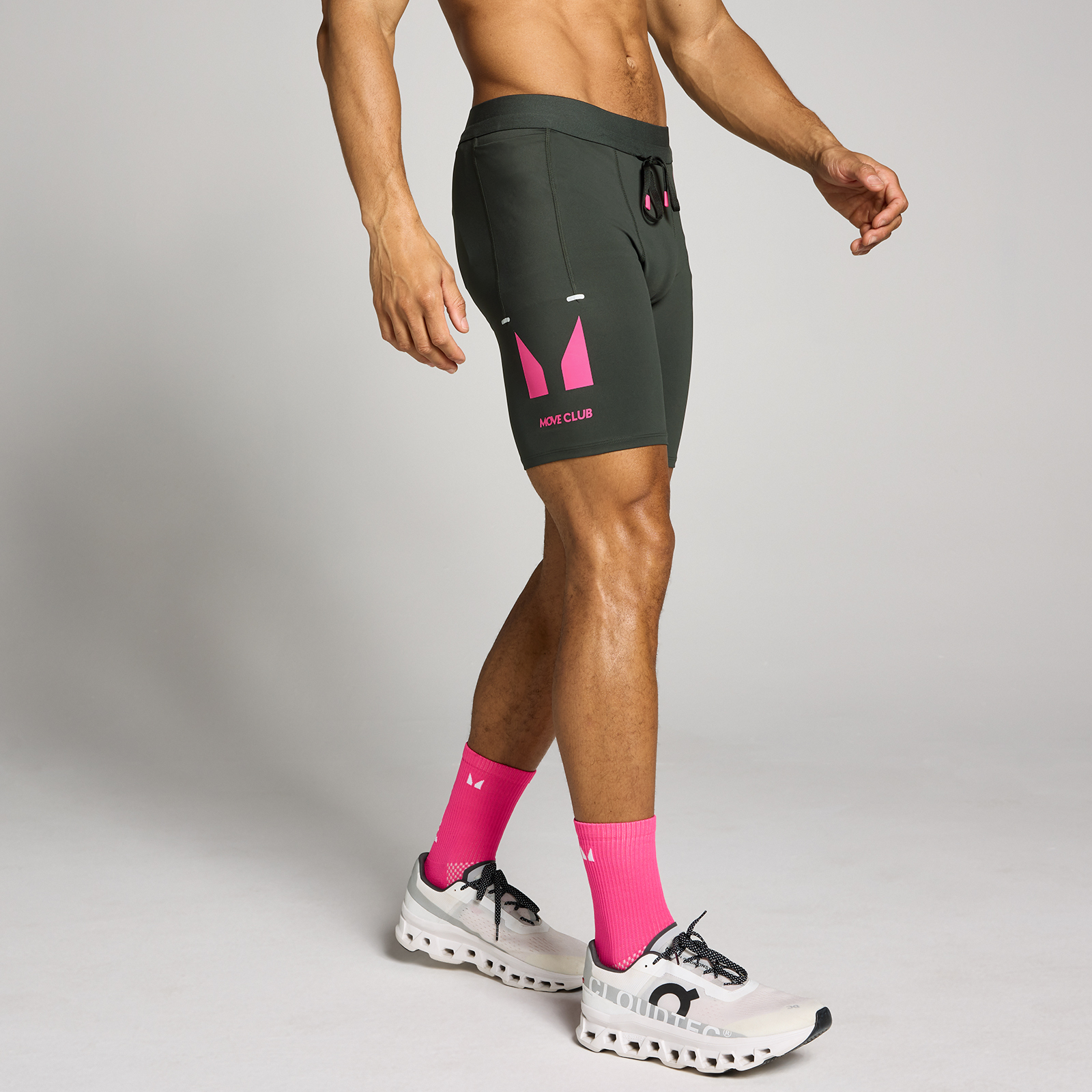 5059883466972 - MP Herren Hybrid Half Tight Shorts - Schwarz verwaschen - M