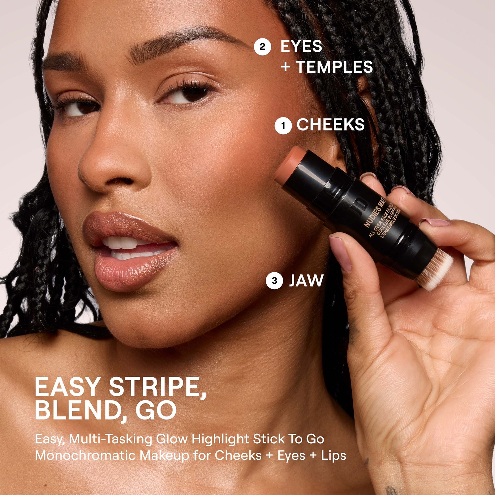 NUDESTIX Nudies Matte All Over Face Bronze Colour (Various Shades) - Sunkissed Tan 4