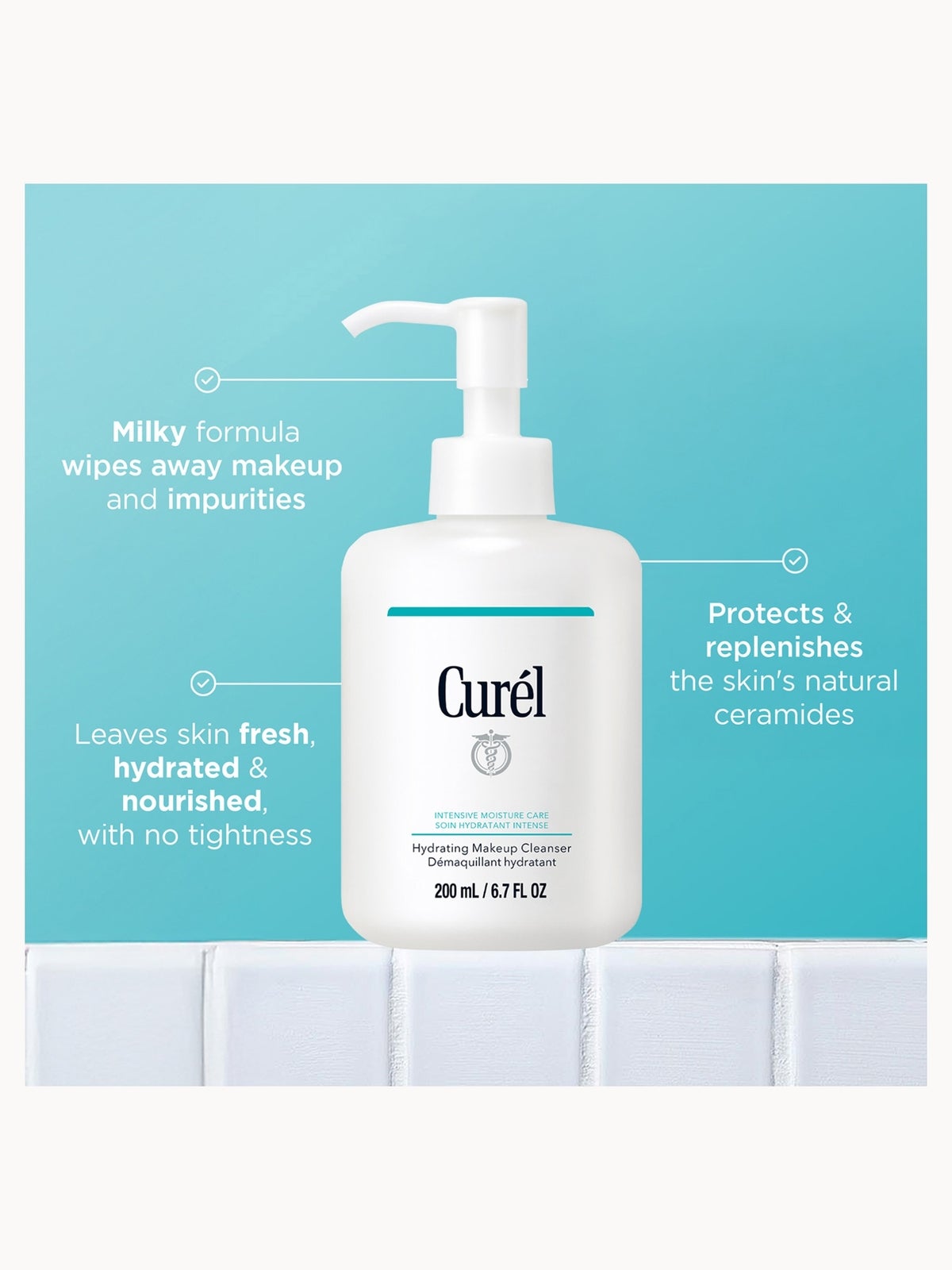 Curél Hydrating Makeup Cleanser 200ml 3