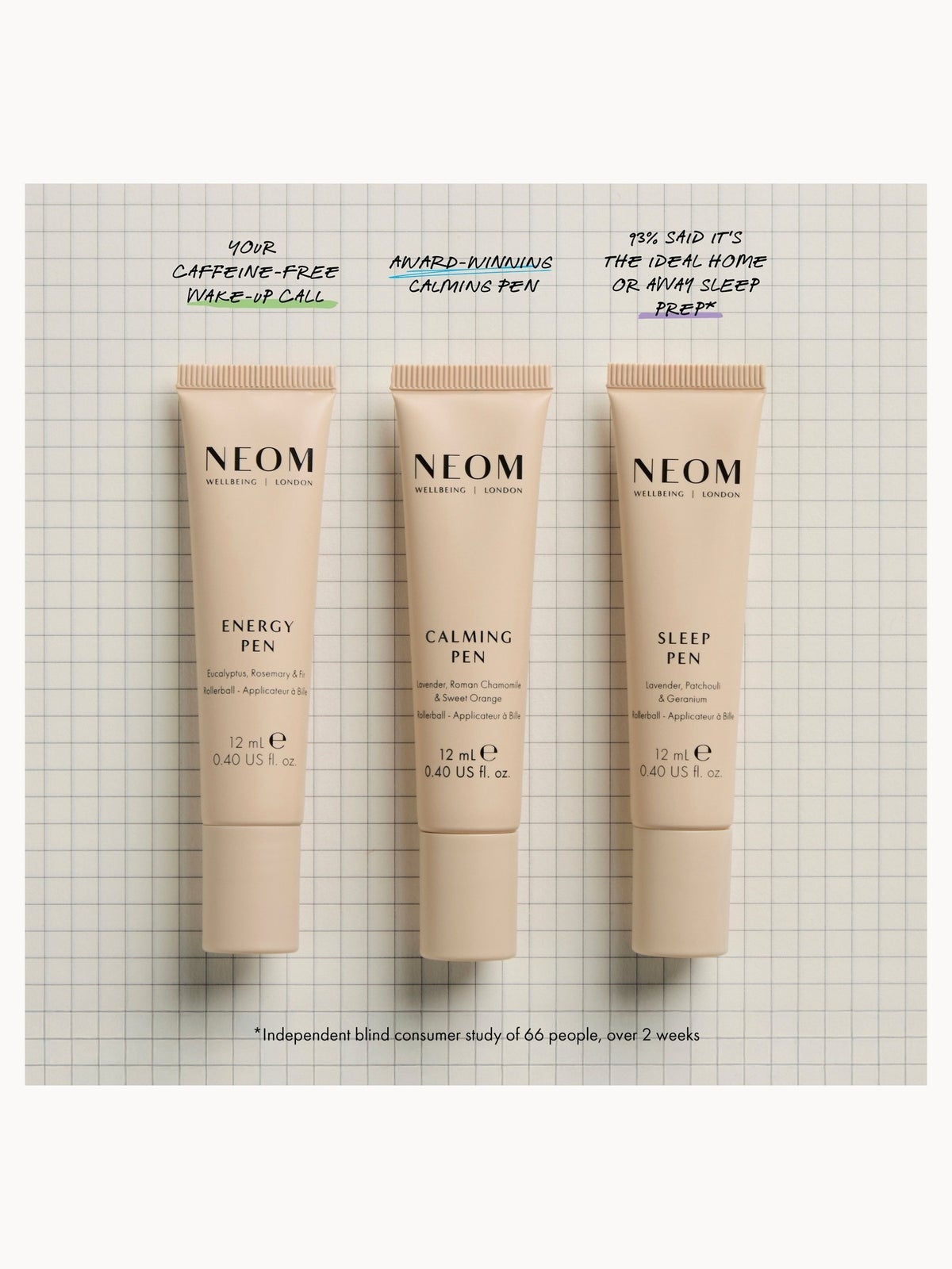 NEOM Wellbeing Pen Discovery Set 3