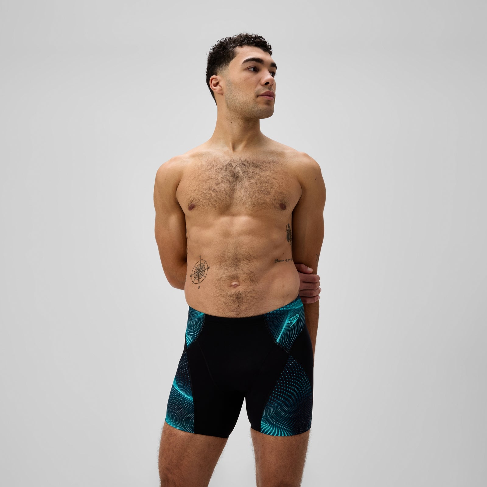 Jammer mi-long Homme Endurance+ MAX Compression noir/turquoise