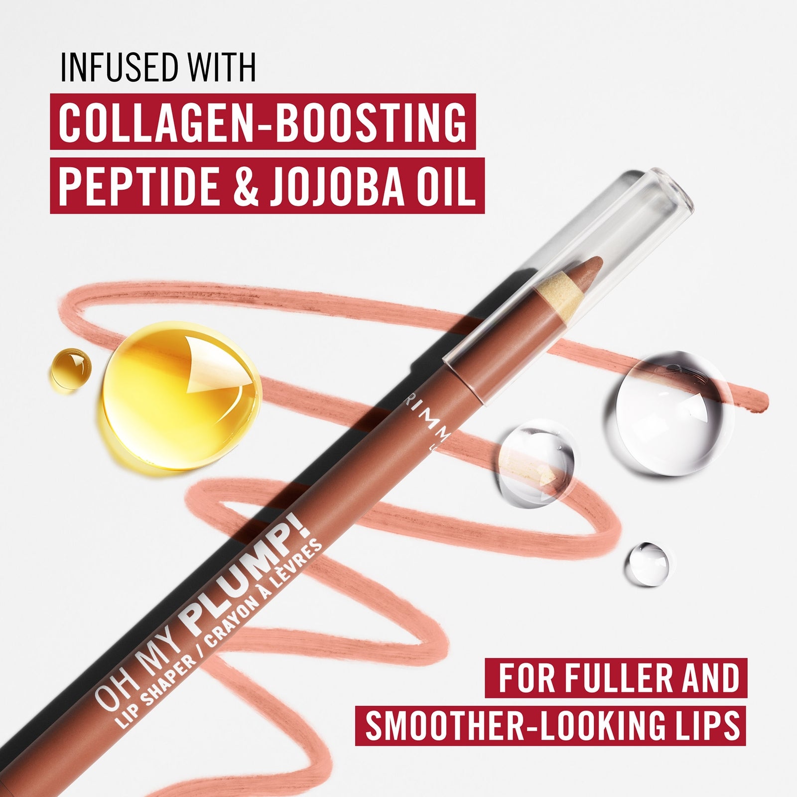 Rimmel London OH MY PLUMP!Plumping Lip Liner 1.2g (Various Shades) - 050 Café Latte 3