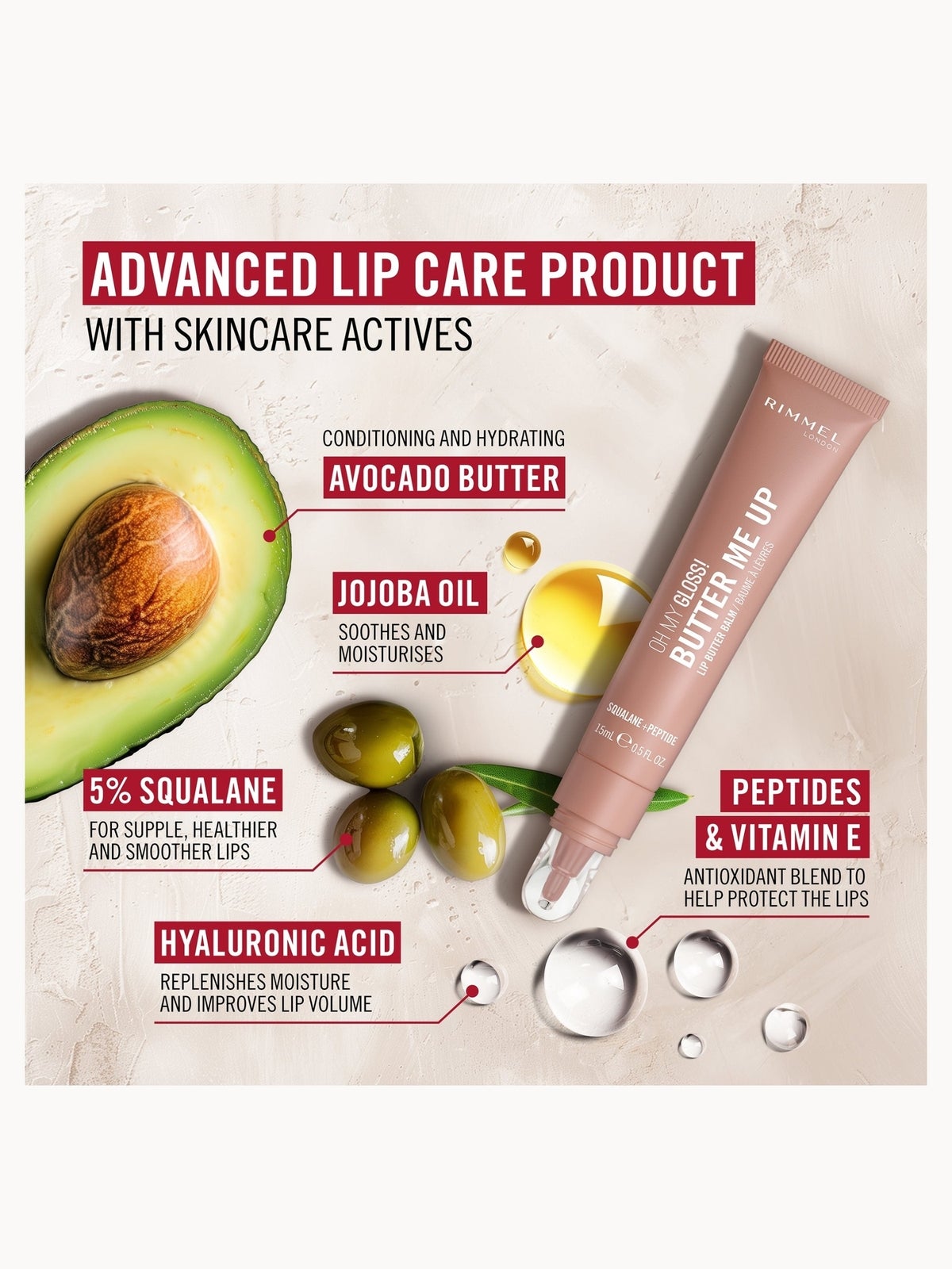 Rimmel London Oh My Gloss! Butter Me Up Lip Butter Balm 15ml (Various Shades) - 001 Vanilla Frost 4
