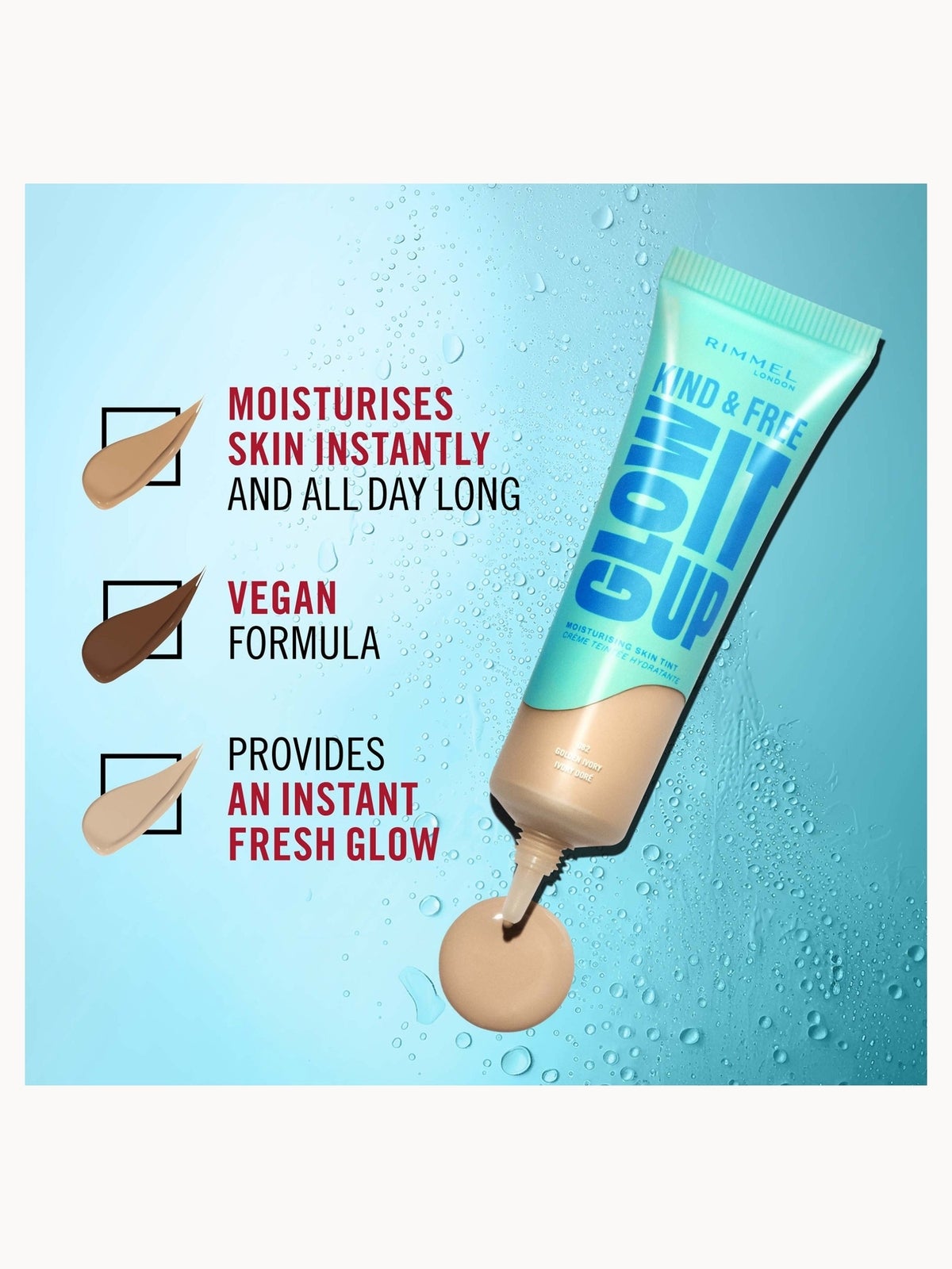 Rimmel London Kind & Free GLOW IT UP Moisturising Skin Tint 30ml (Various Shades) - 503 Mocha Mocha 3