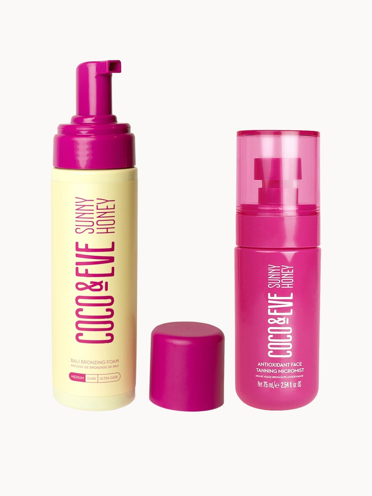 Coco & Eve Bali Bronzing Foam and Face Tanning Micromist Bundle (Various Shades) - Medium