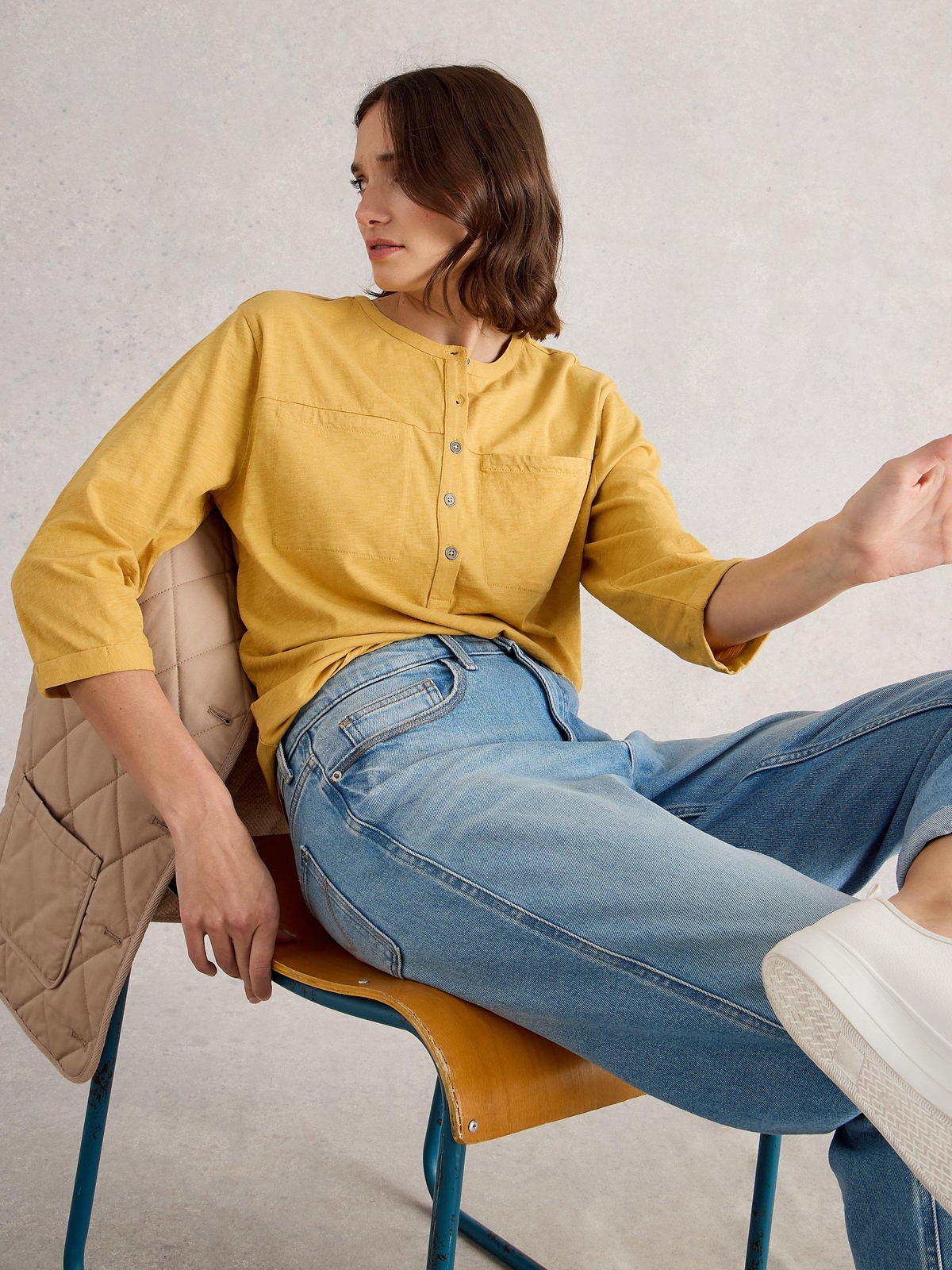 Langarmshirt Beth mit 3/4-Ärmeln - 50