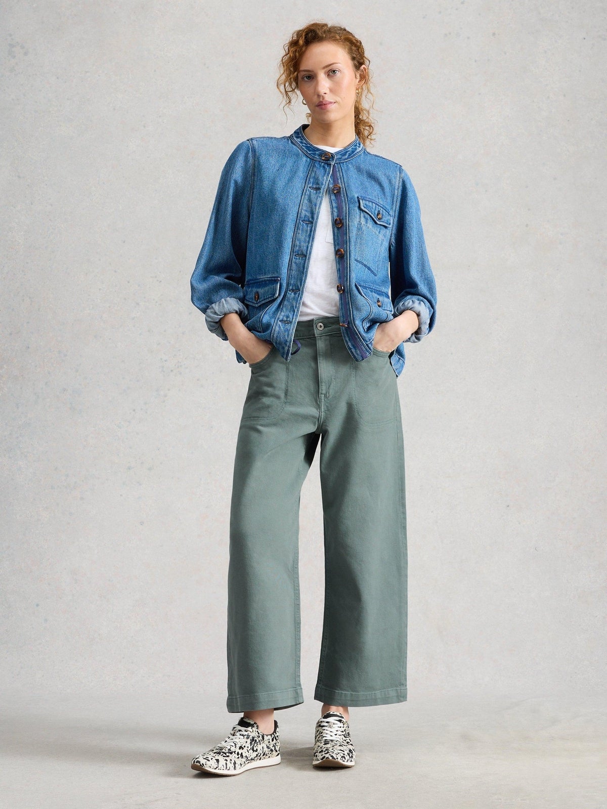 7/8-Jeans Tia mit weitem Bein - 46/R