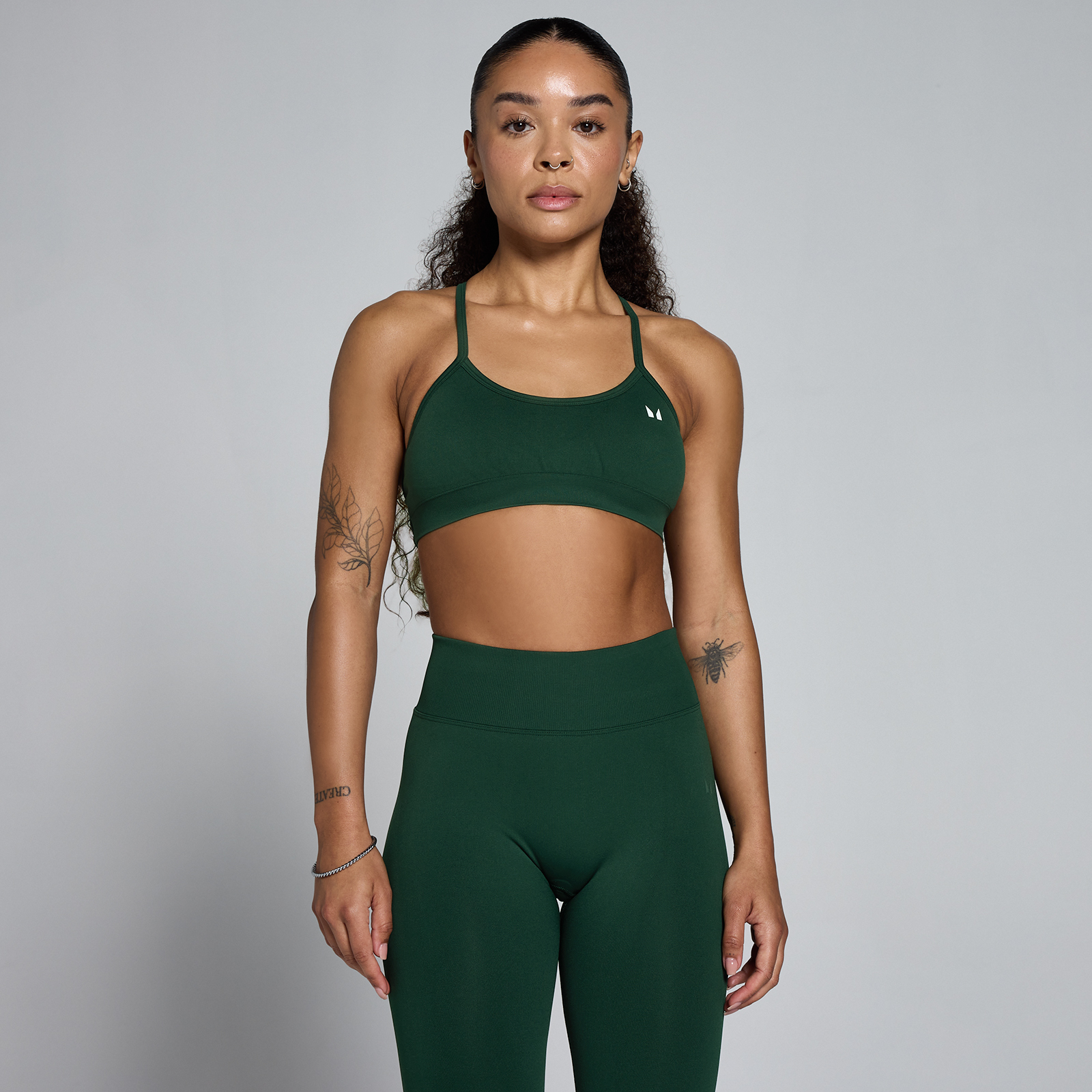 Myprotein UK MyProtein MP Women's Lift Seamless Strappy Bra - Dark Emerald