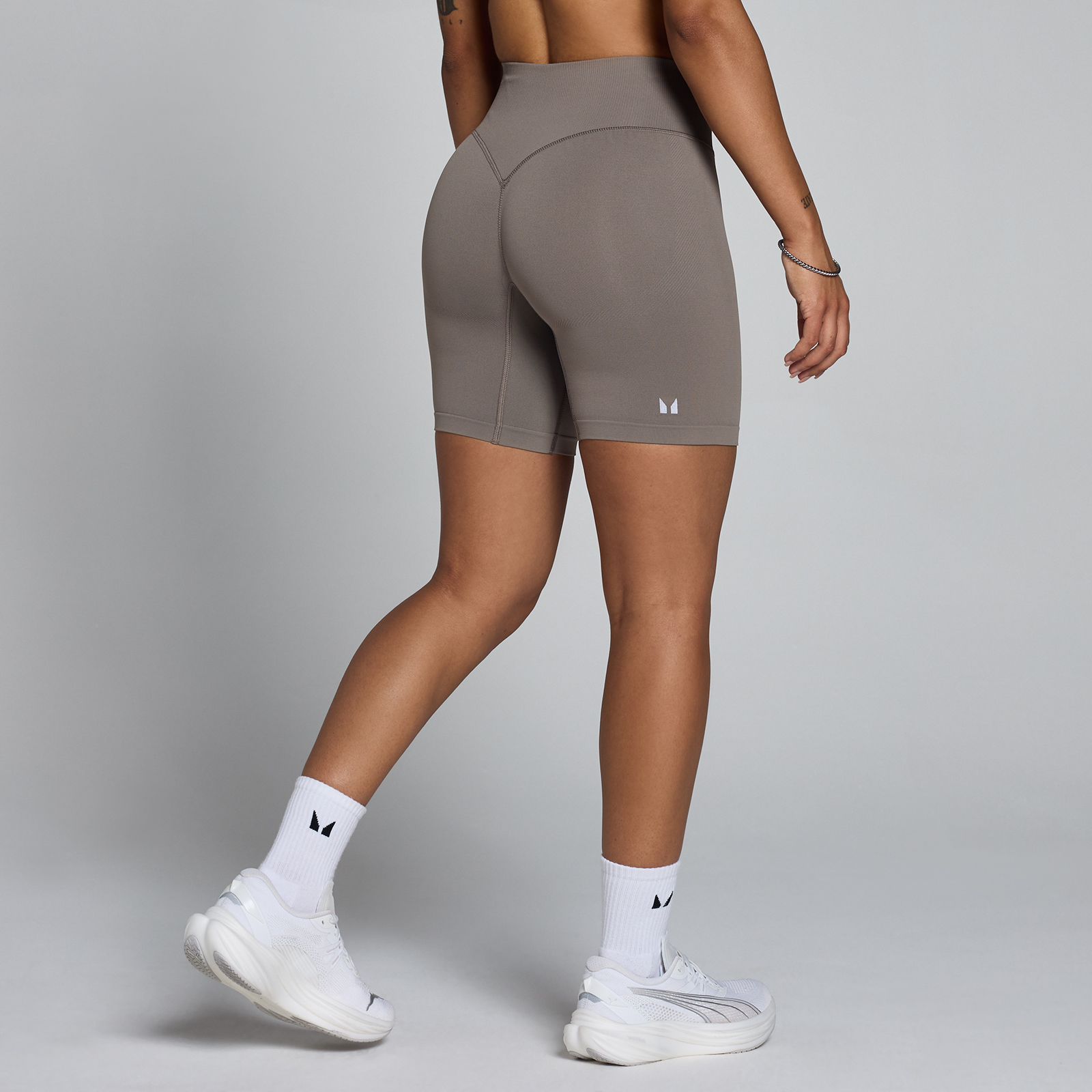 MP Damen Tempo Hybrid Nahtlos Shorts - Aschgrau - XS