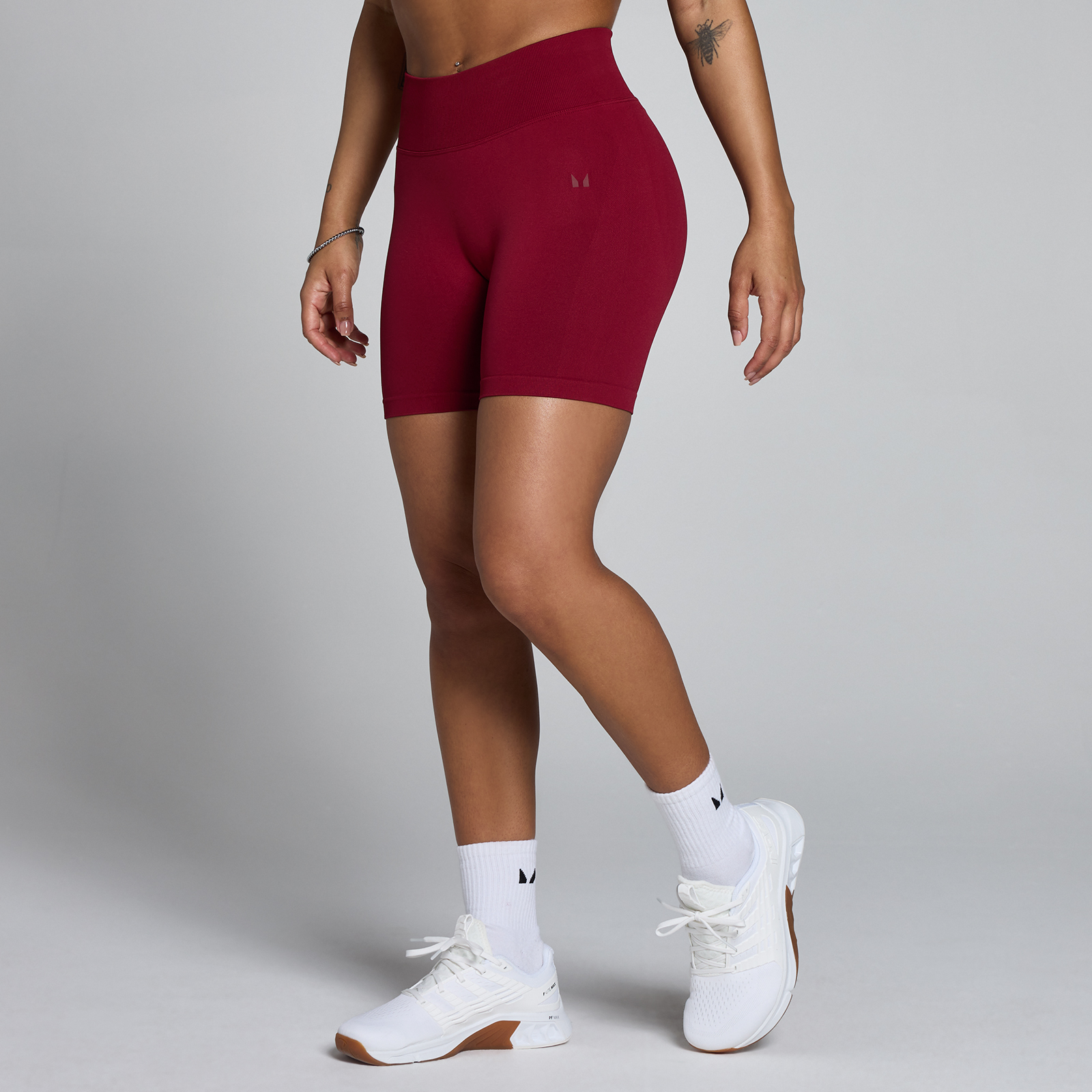 MP Damen Lift Nahtlose Scrunch-Shorts - Heritage Rot - L
