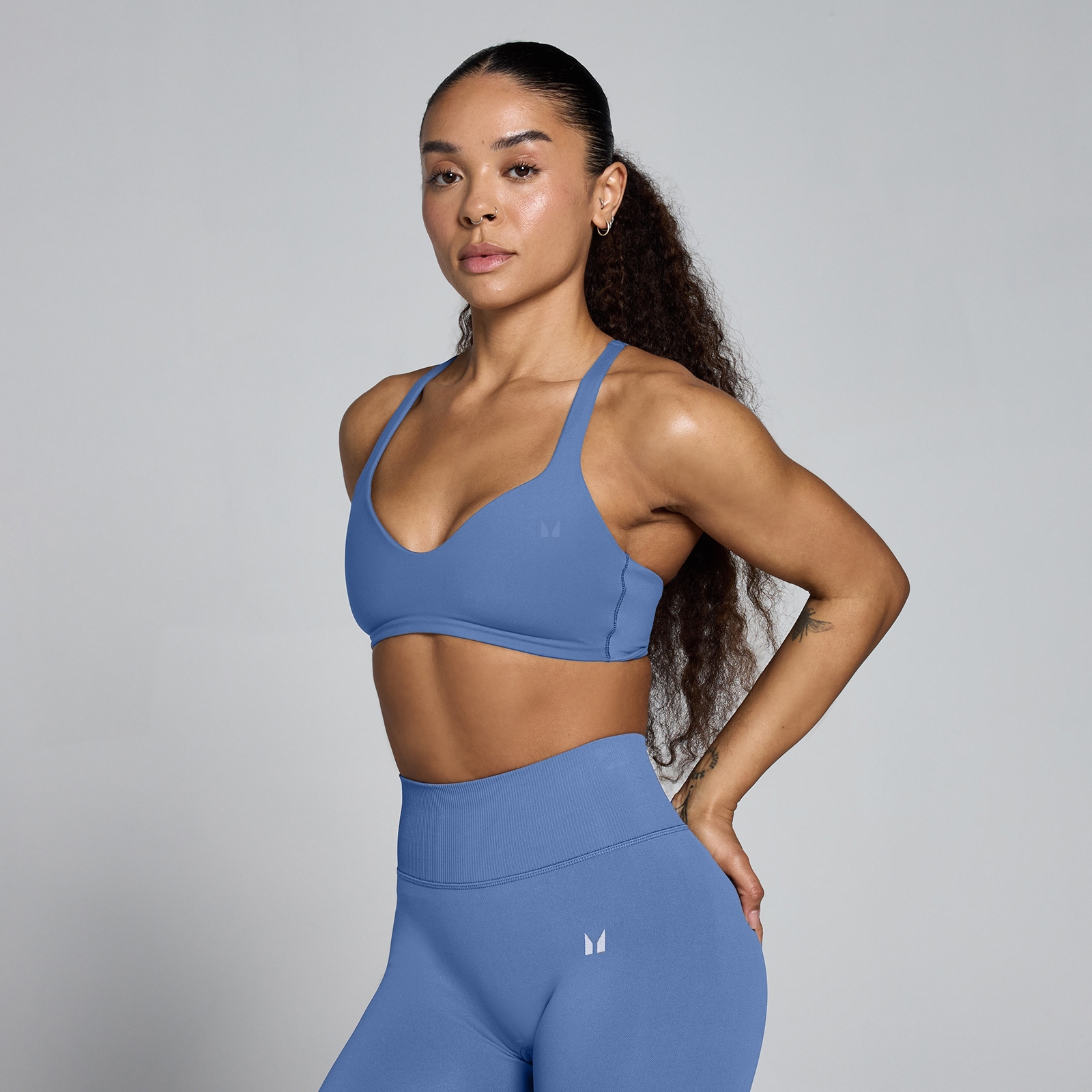 Myprotein UK MyProtein MP Women's Tempo Twist Back Sports Bra - Slate Blue - XS