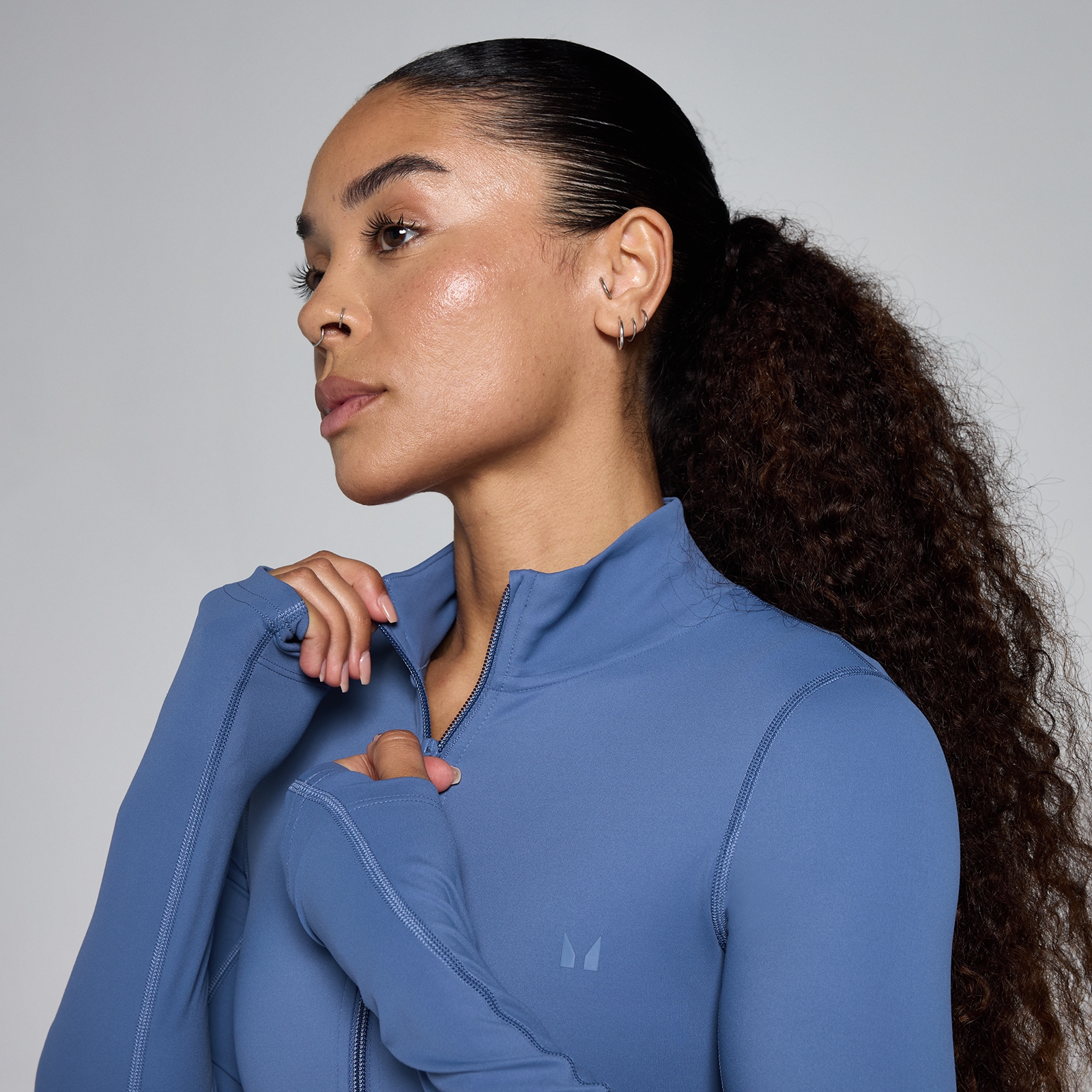 Thumbnail - MP Damen Tempo Verkürzte Jacke - Slate Blue - XL