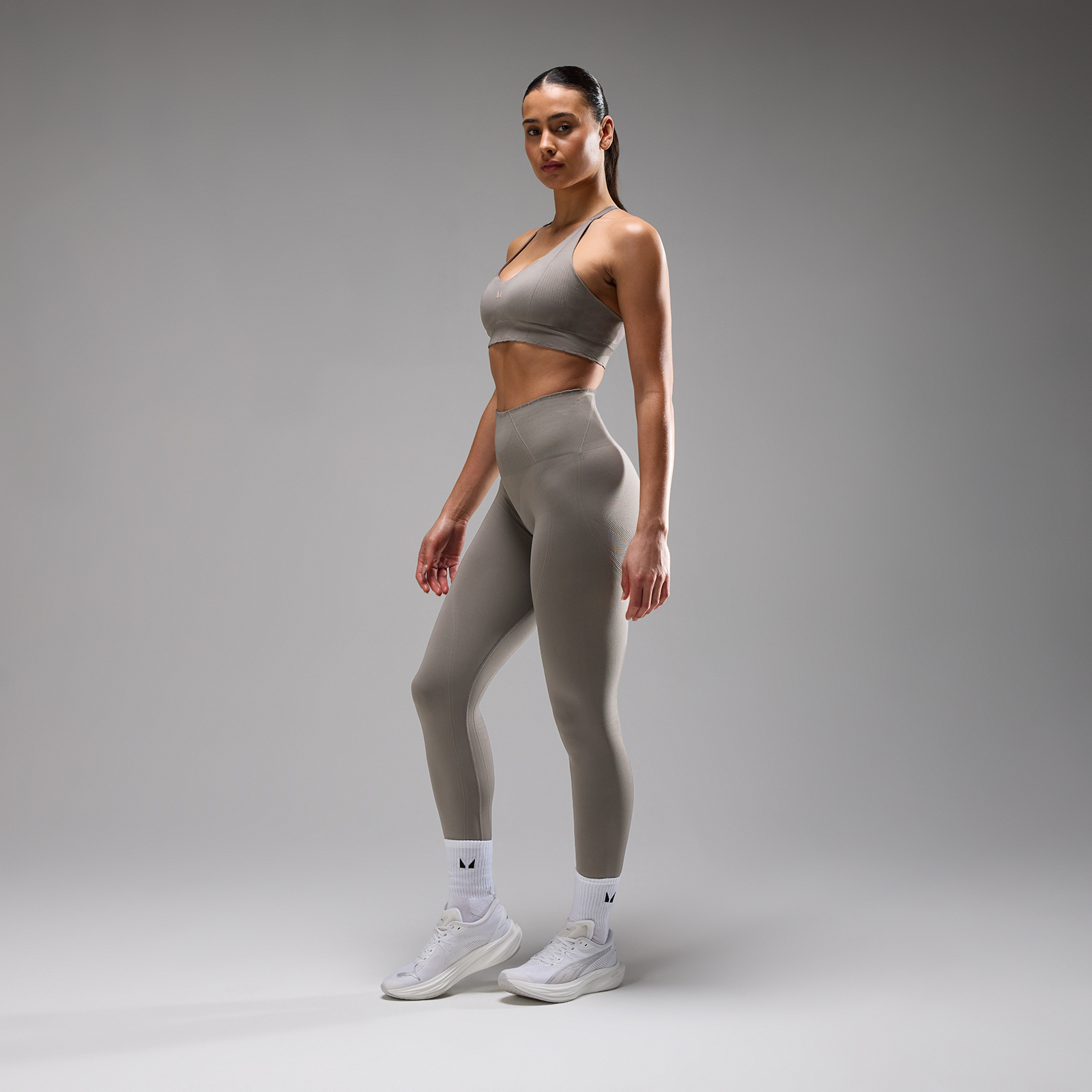 Thumbnail - MP Damen Tempo Ultra Nahtlos Leggings - Dark Truffle - XL