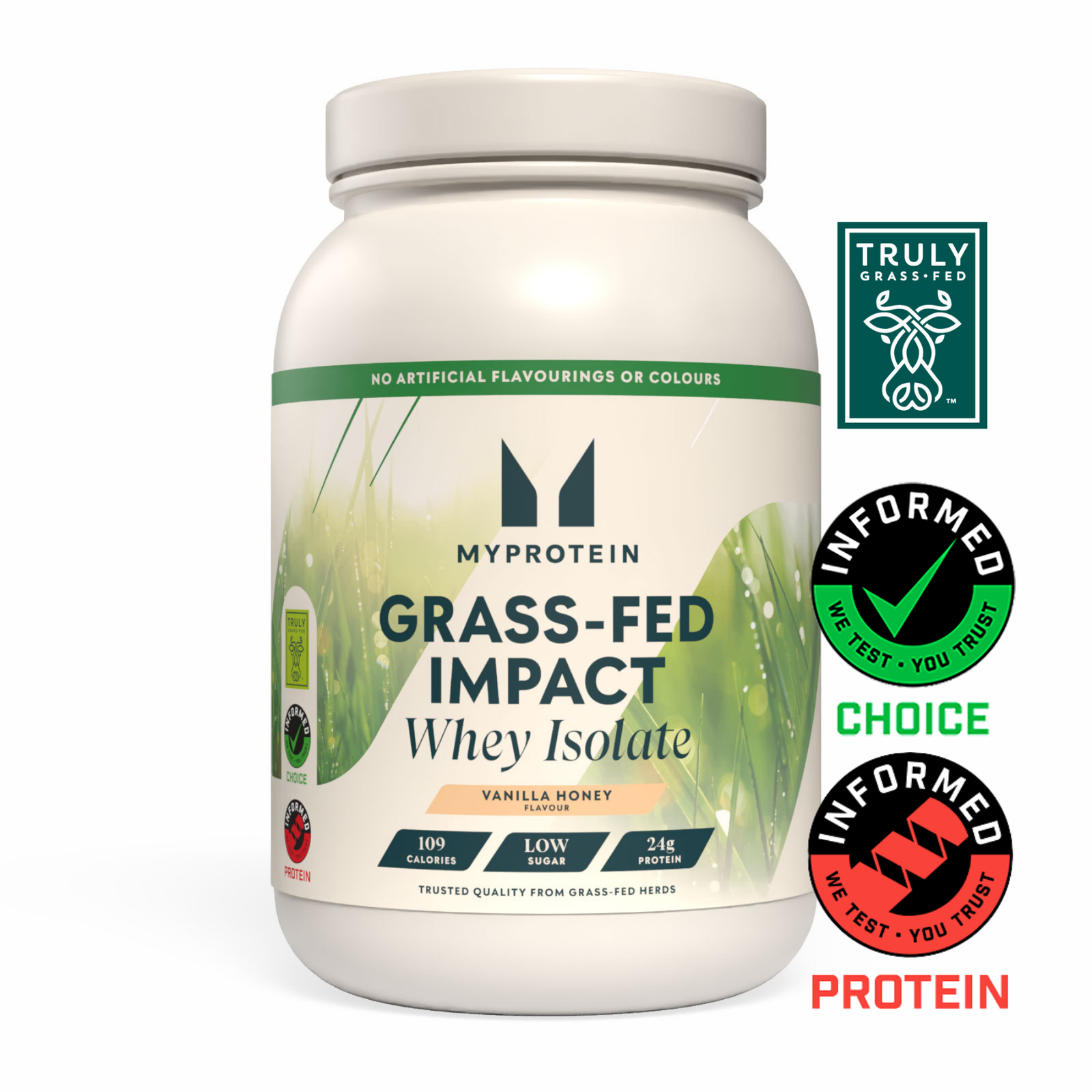 Myprotein UK MyProtein Grass-Fed Impact Whey Isolate - 1kg - Vanilla Honey