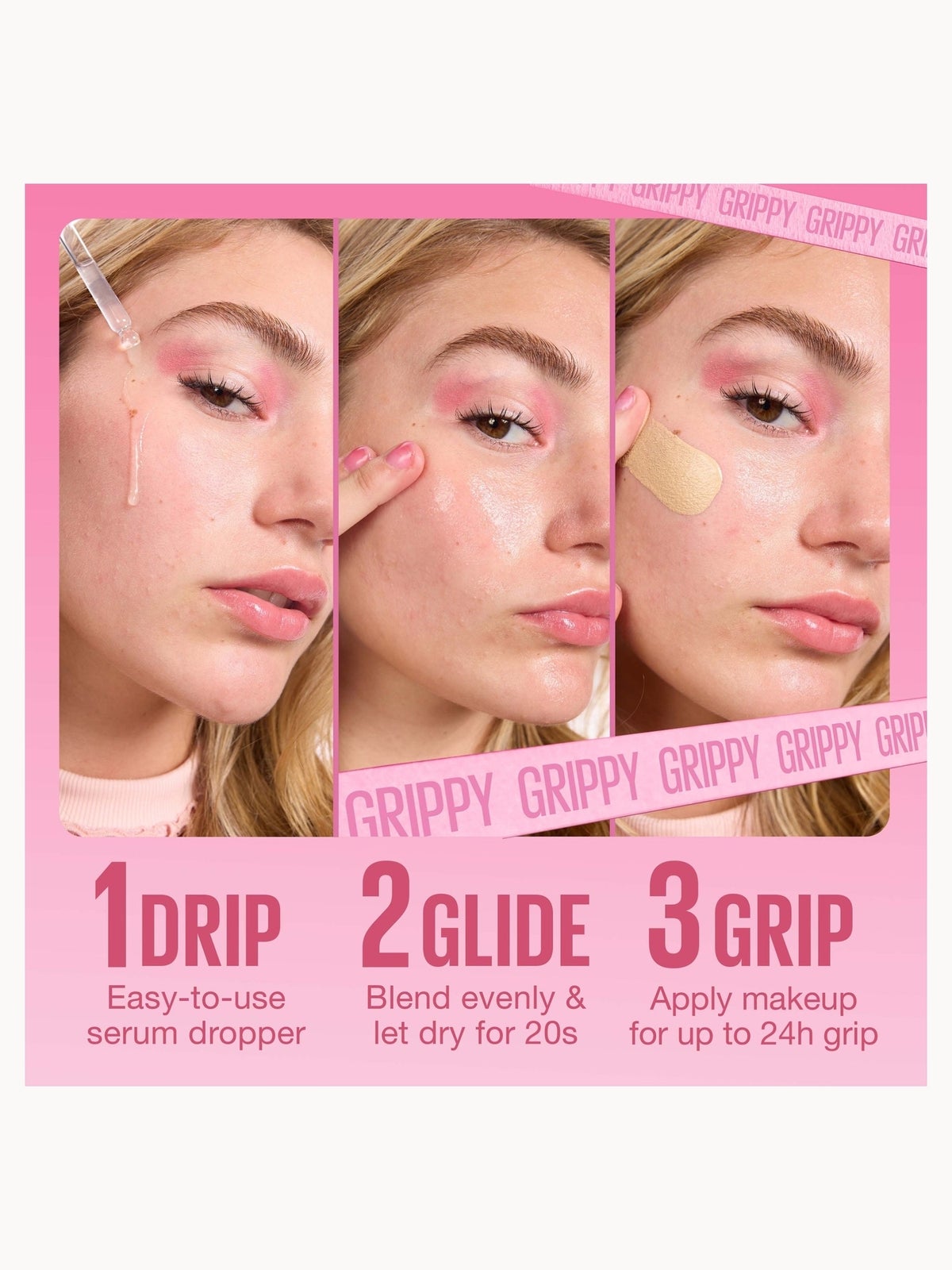 Maybelline Viral Favourites Make Up Bundle with Grippy Primer, Colossal Mascara and Lifter Glaze Lip Balm (Various Shades) - Pink Drip 4
