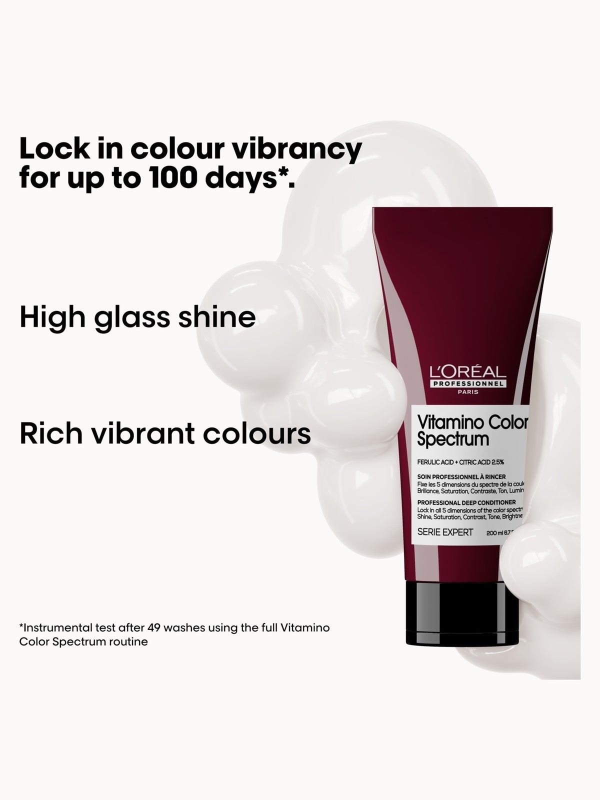 L'Oréal Professionnel Vitamino Color Spectrum Shampoo 300ml & Conditioner 200ml for Coloured Hair, lock in colour for 100 days 3