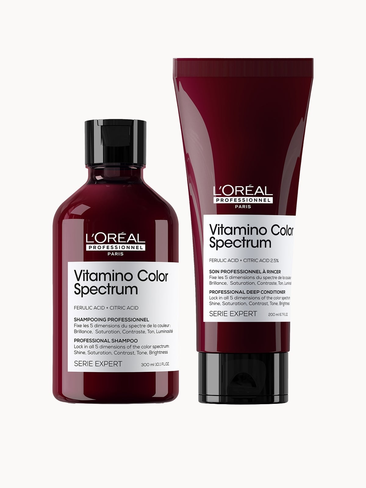 L'Oréal Professionnel Vitamino Color Spectrum Shampoo 300ml & Conditioner 200ml for Coloured Hair, lock in colour for 100 days