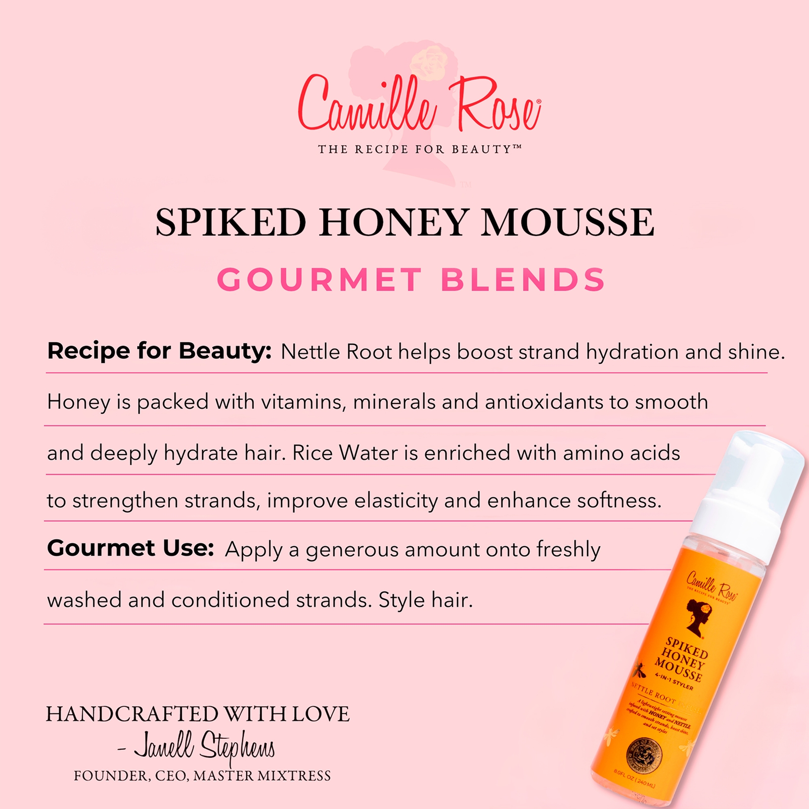 Thumbnail - Camille Rose Spiked Honey Mousse 240ml