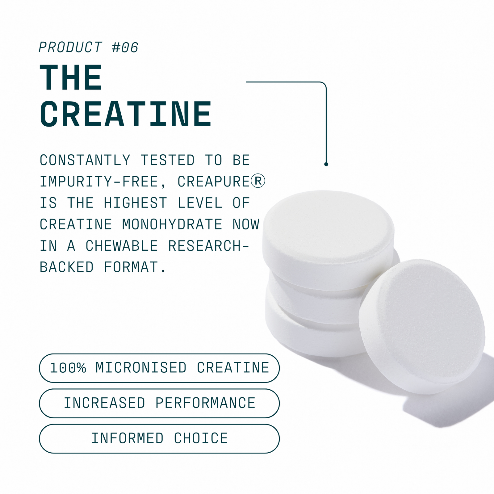 Myprotein The Creatine | Creapure® Chewable Tablets - 120TABLETS - 30servings - Raspberry