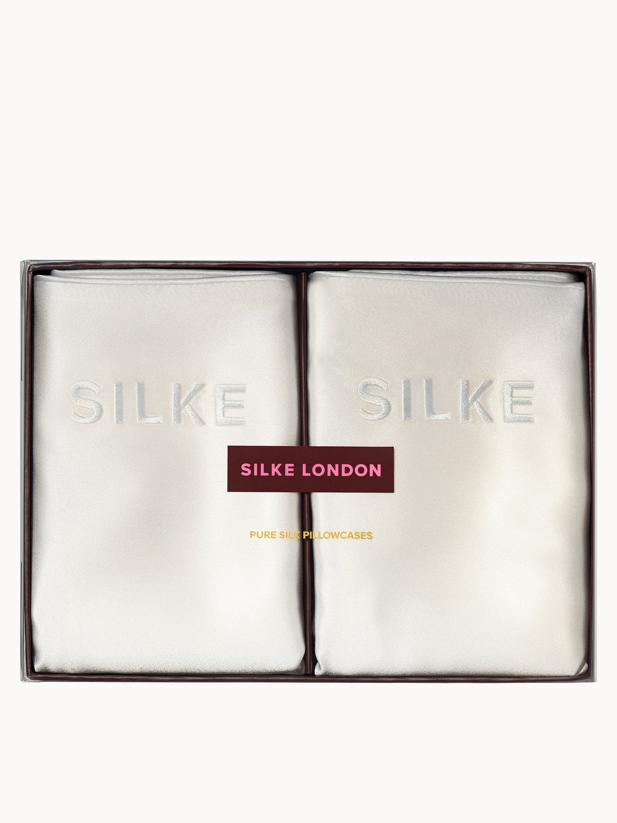 SILKE Silk Pillowcase Duo - Queen - White (Worth £170) 4