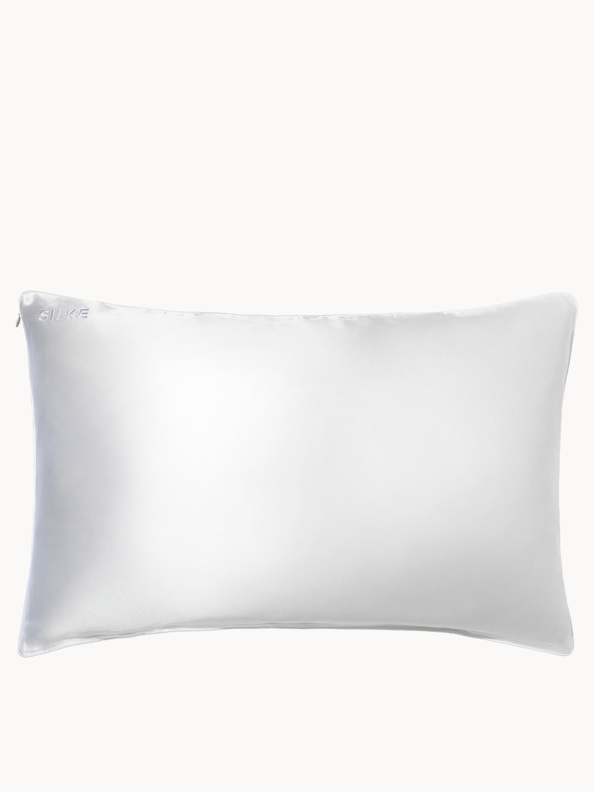 SILKE Silk Pillowcase - Queen - White 2