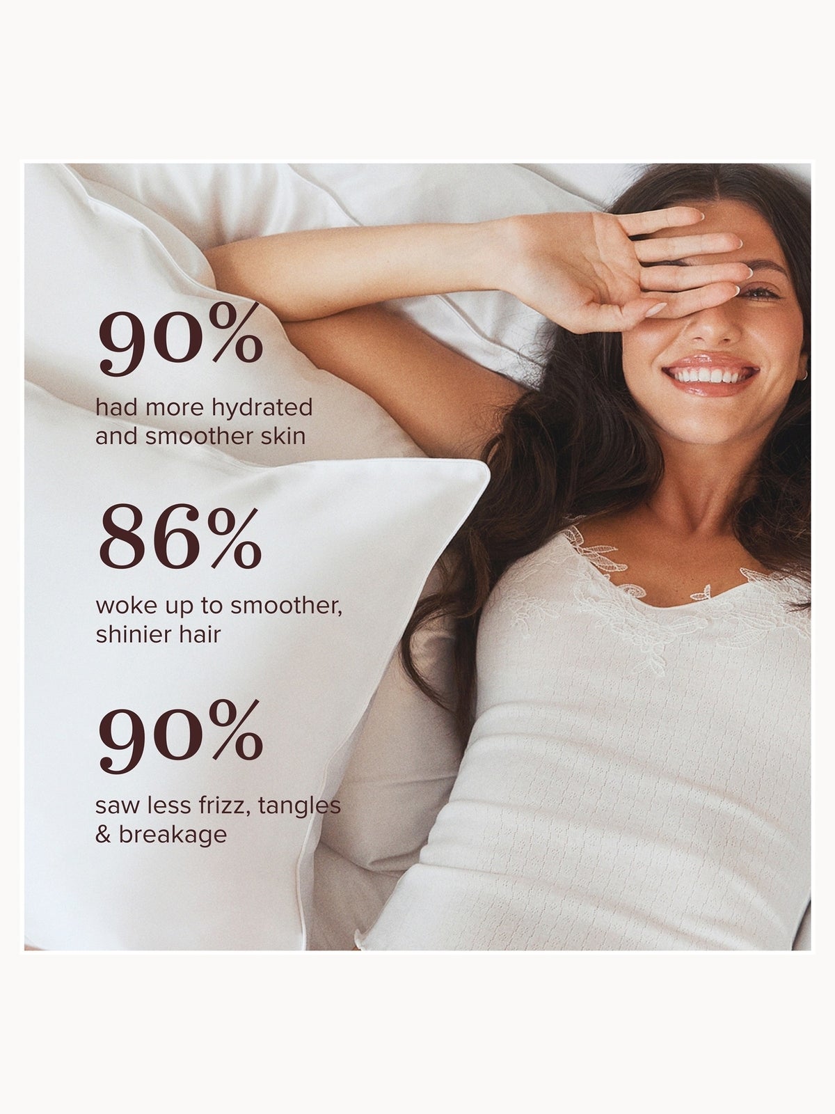 SILKE Silk Pillowcase - Queen - White 3