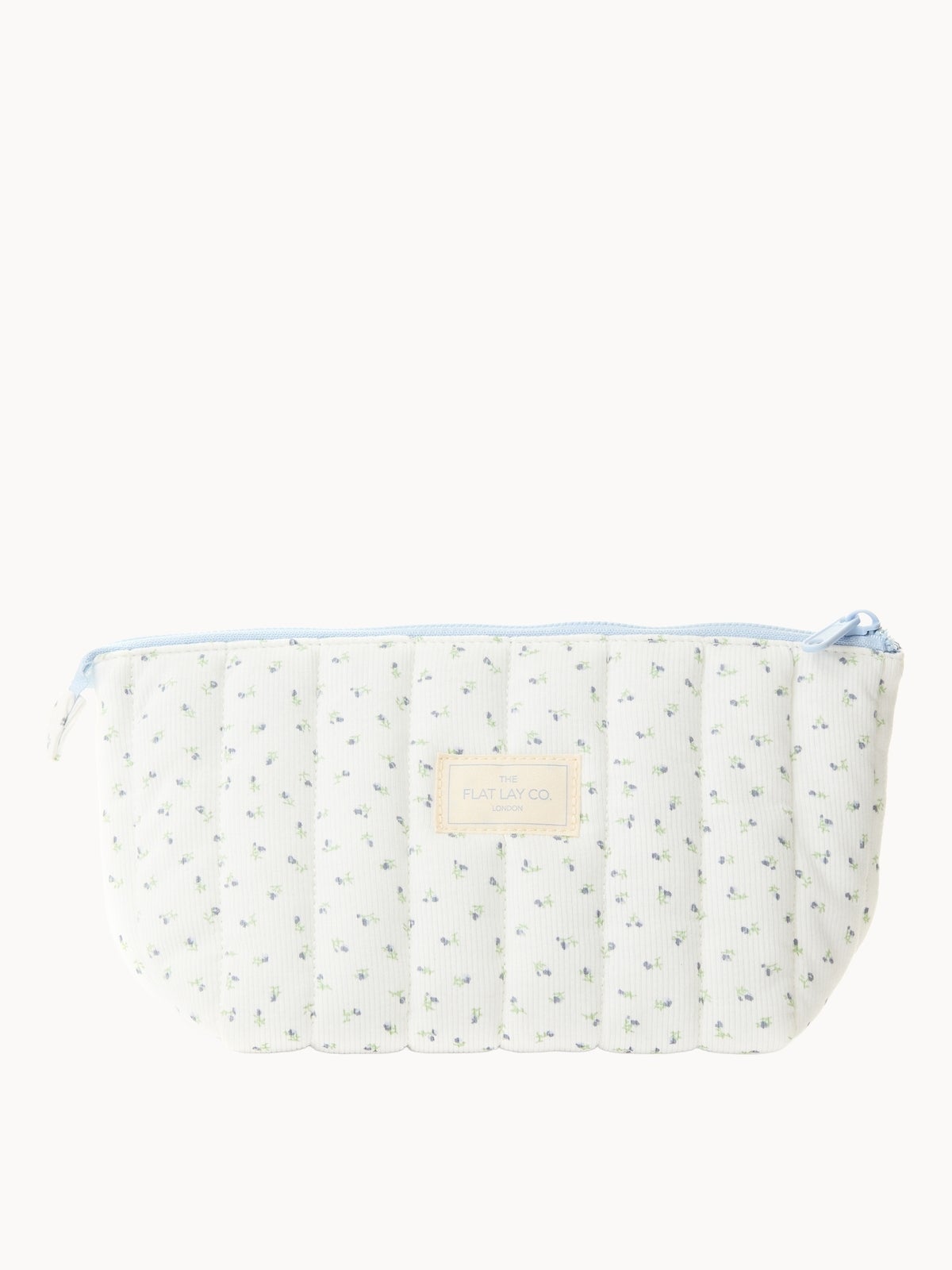 The Flat Lay Co. Marshmallow Essential Makeup Pouch - Cozy Cotton Ditsy Floral
