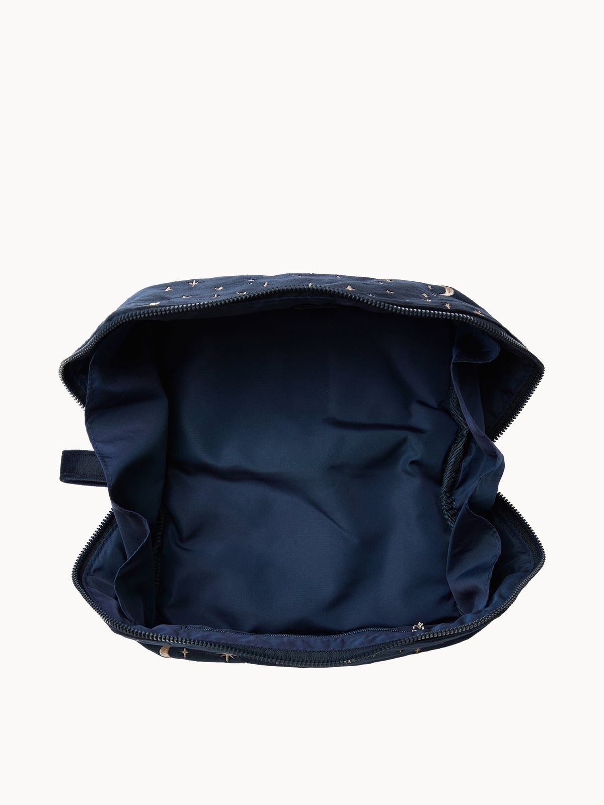 The Flat Lay Co. Flat Lay Makeup Box Bag - Celestial Blue Embroidered Velvet 4