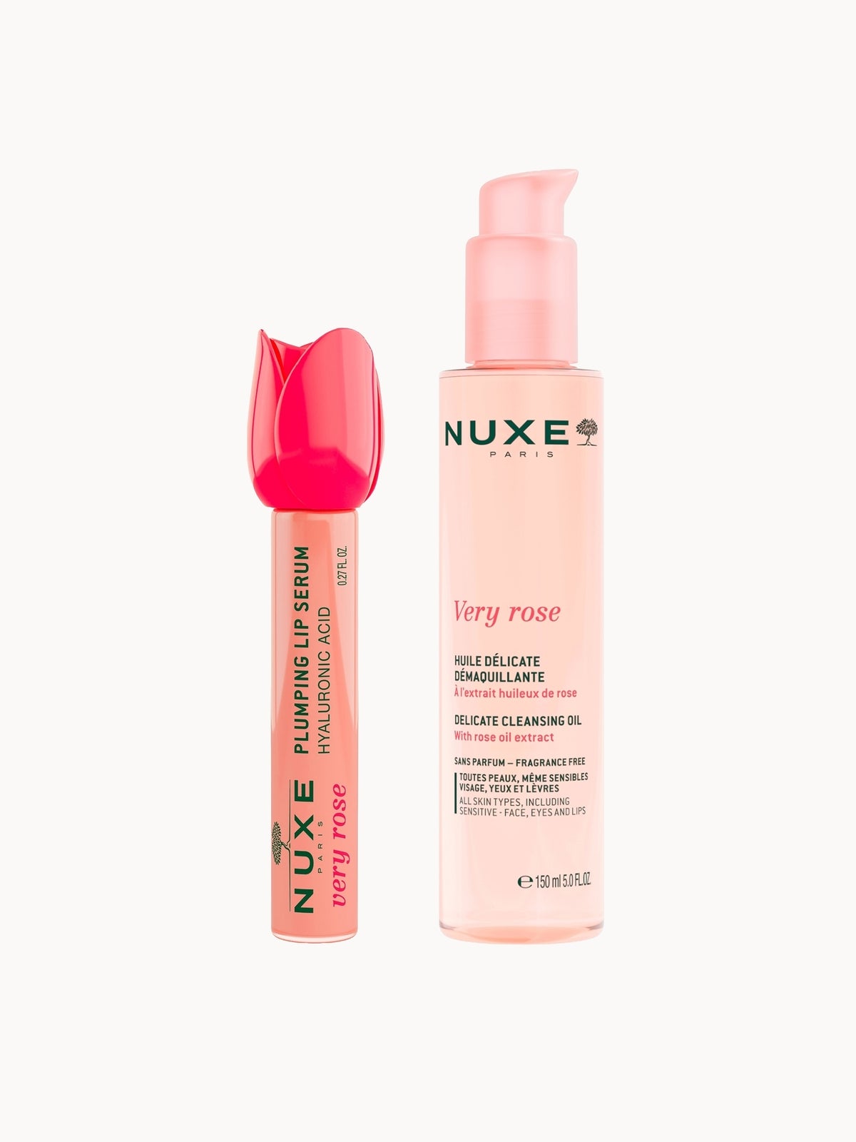 NUXE Very Rose Lipcare & Cleansing Oil Bundle