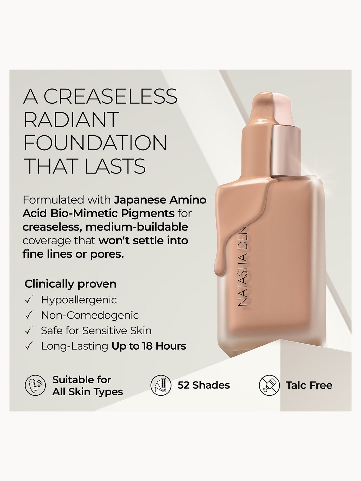 Natasha Denona HY-GLAM foundation (Various Shades) 30ml - N5 3