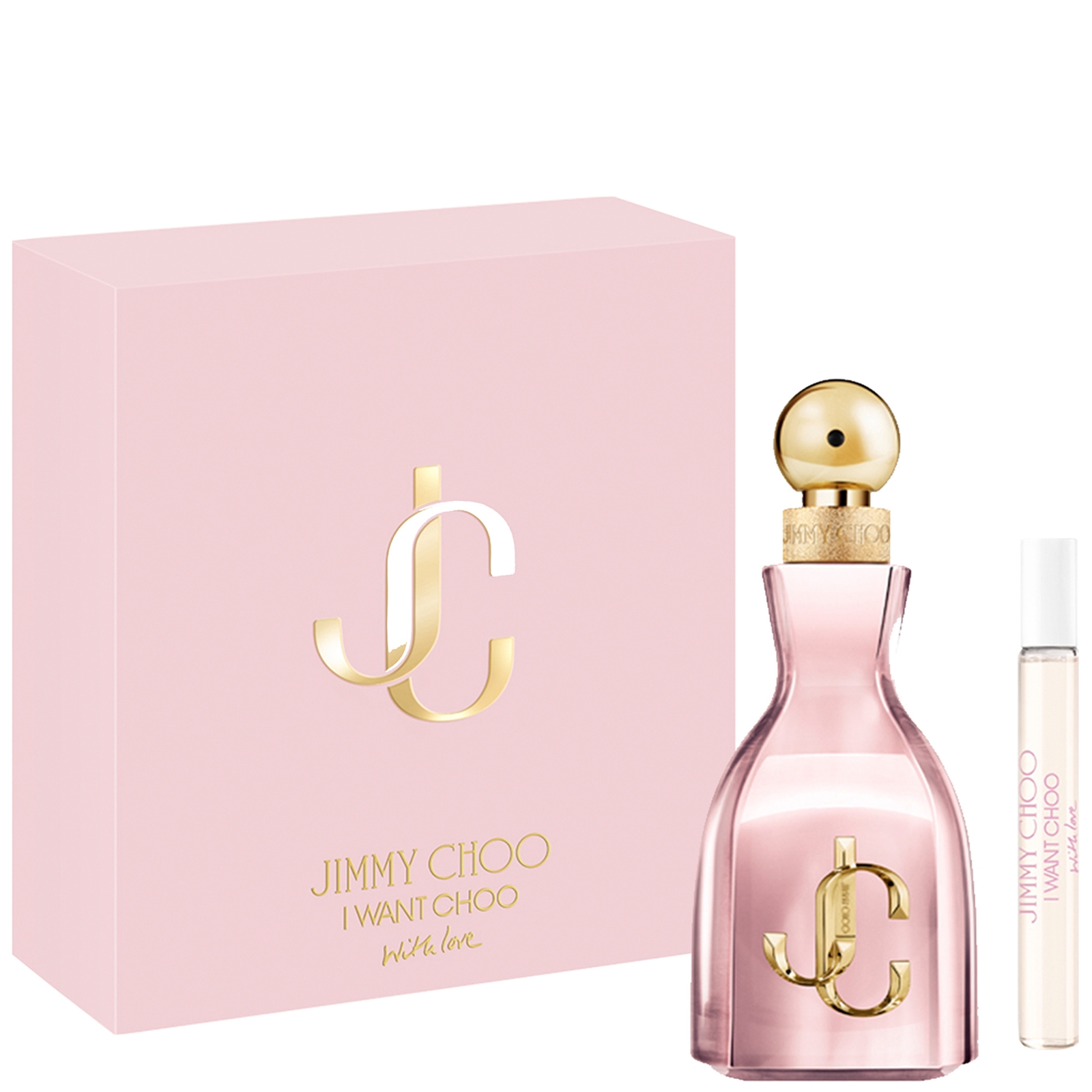 Jimmy Choo I Want Choo With Love Edp 60ml & Mini Spray 10ml Edp In Pink