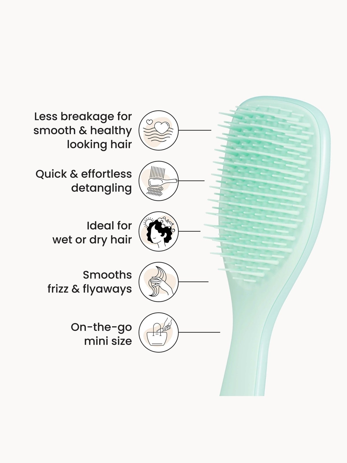 Tangle Teezer Mini Ultimate Detangler Fine & Fragile Jade Lagoon 4