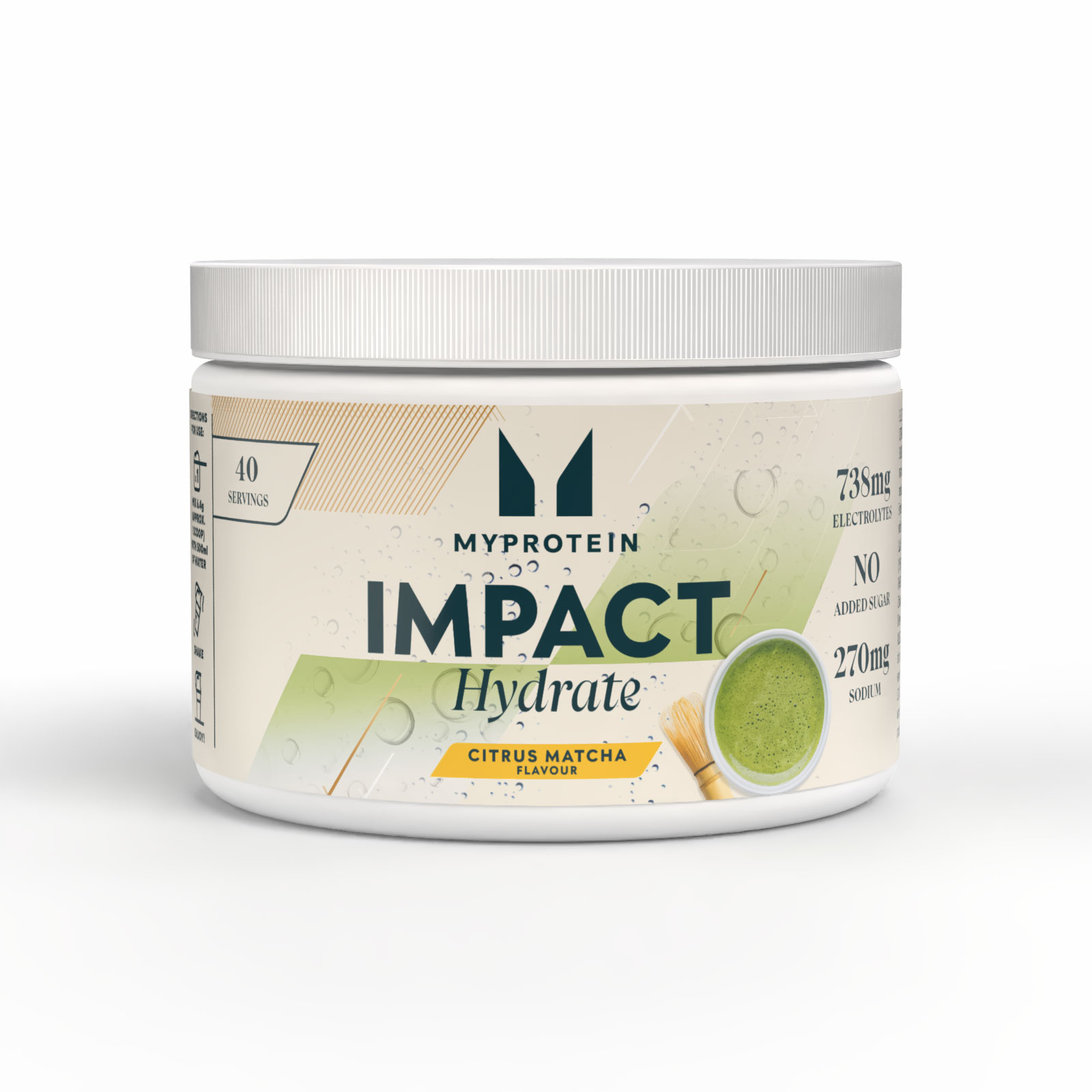 Myprotein UK MyProtein Impact Hydrate | Electrolyte Powder - 40servings - Citrus Matcha
