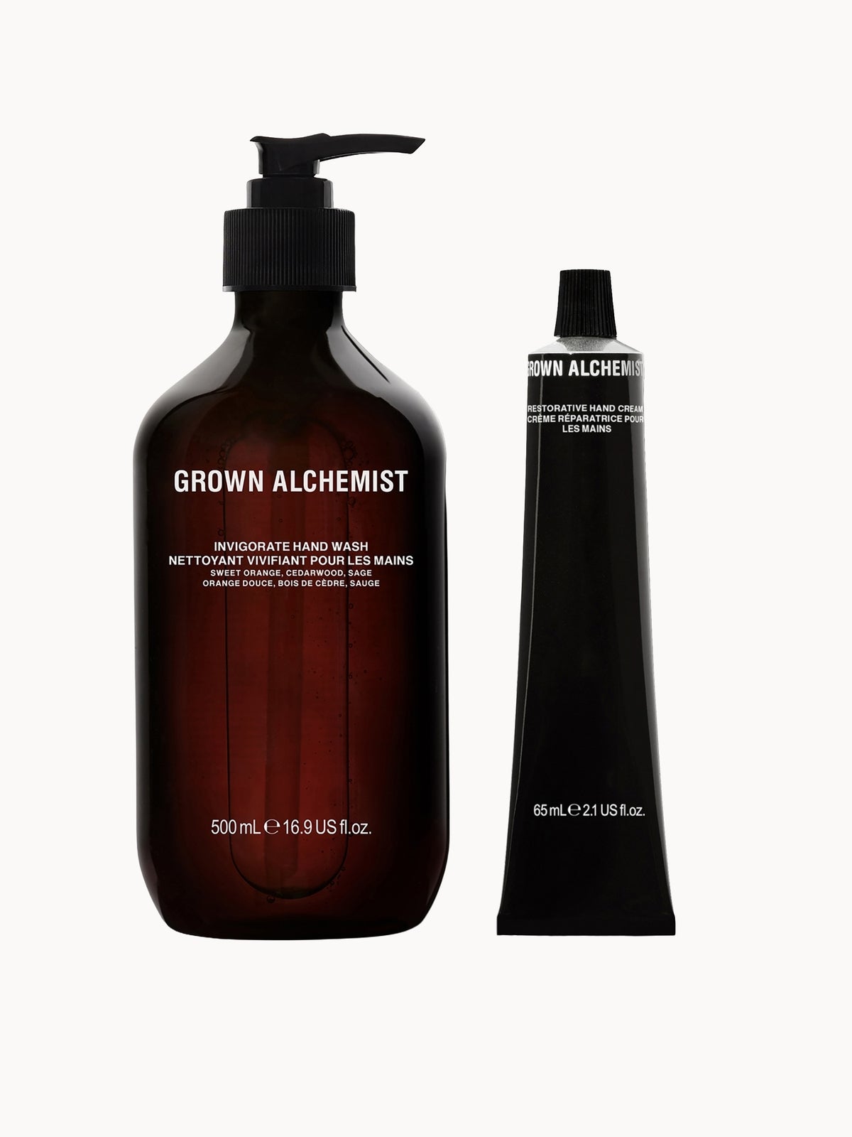 Grown Alchemist Hand Wash + Hand Cream 65ml Duo
