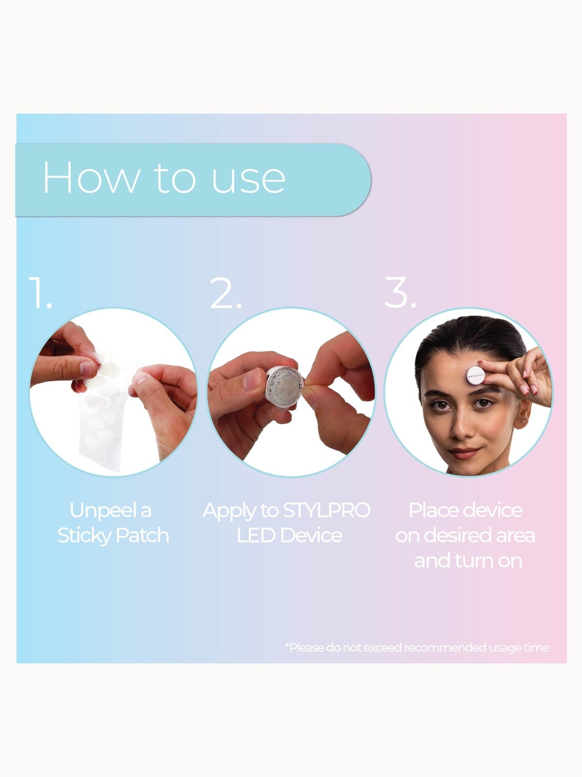 StylPro Blue LED Blemish Patch with 20x Hydrocolloid & Salicylic Patches 3