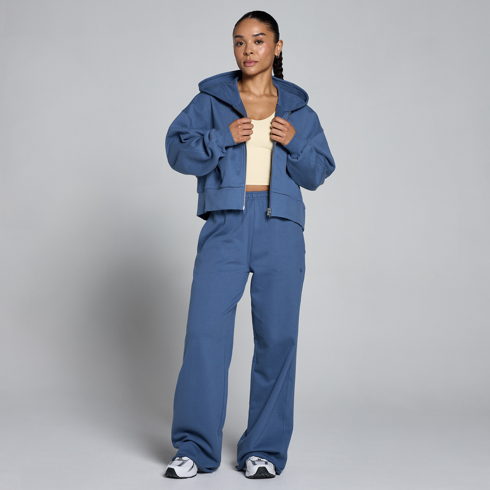 Thumbnail - MP Damen Lightweight Loopback Gerades Bein Jogginghose - Slate Blue - XL