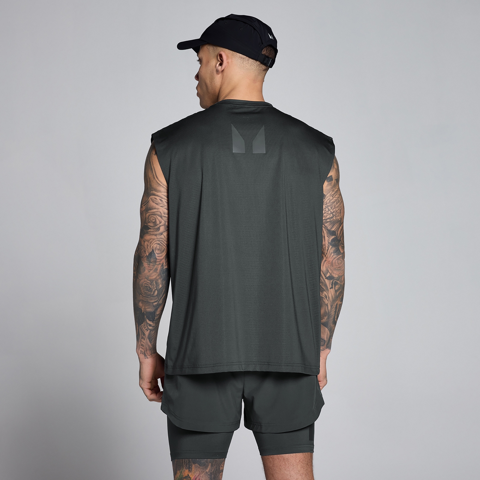 MP Herren Hybrid Oversized Mesh Tank - Gewaschen Schwarz - XXXL