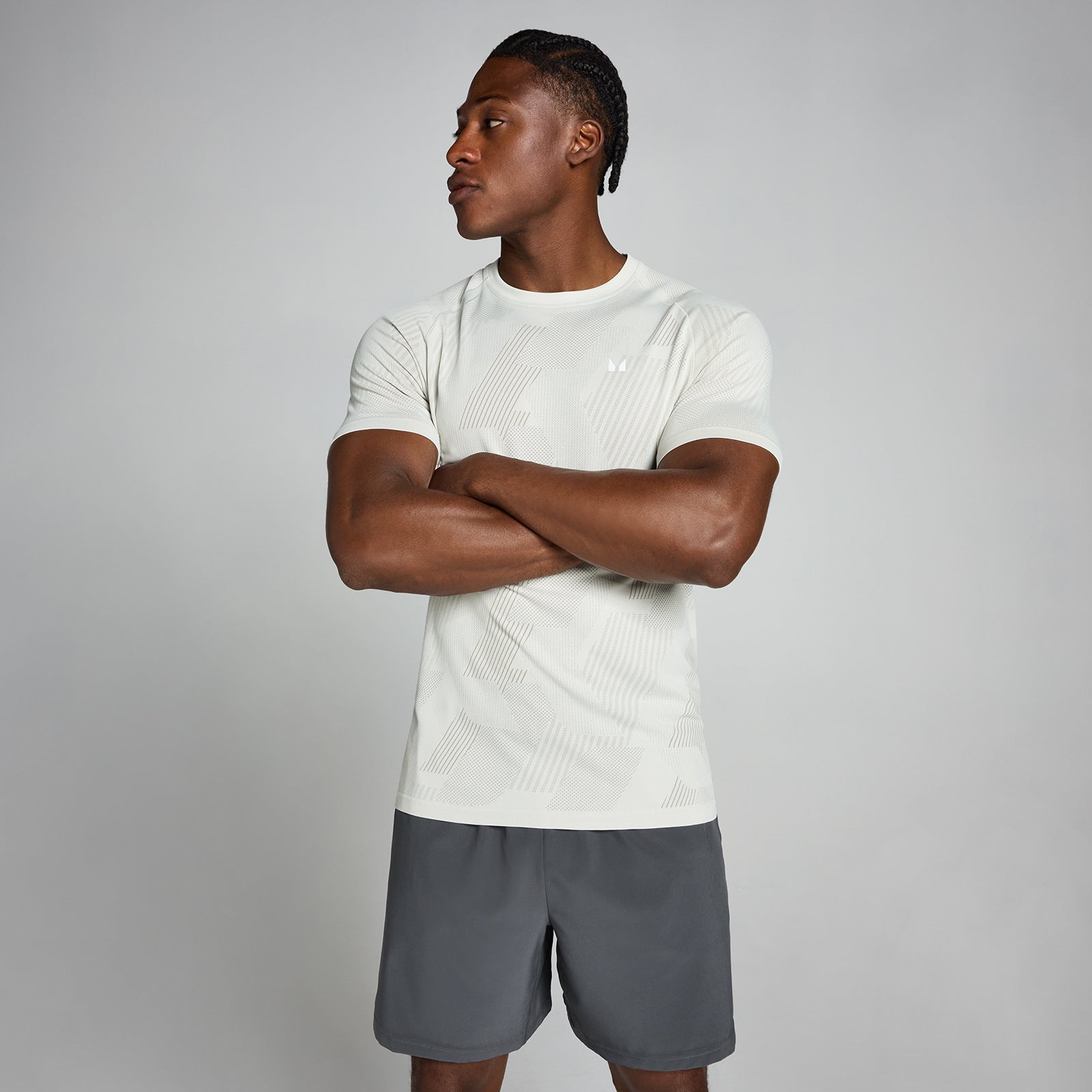 MP Men's Tempo Pillar Graphic Seamless T-Shirt - Mist - XS