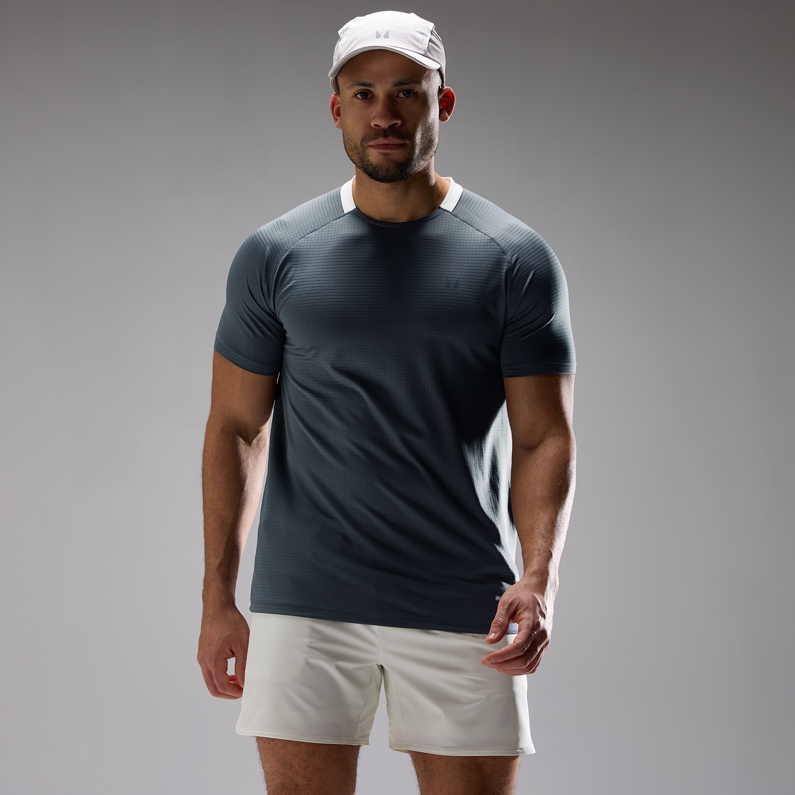 MP Męska Koszulka Treningowa Ultra Gridded - Anchor Grey - XXXL