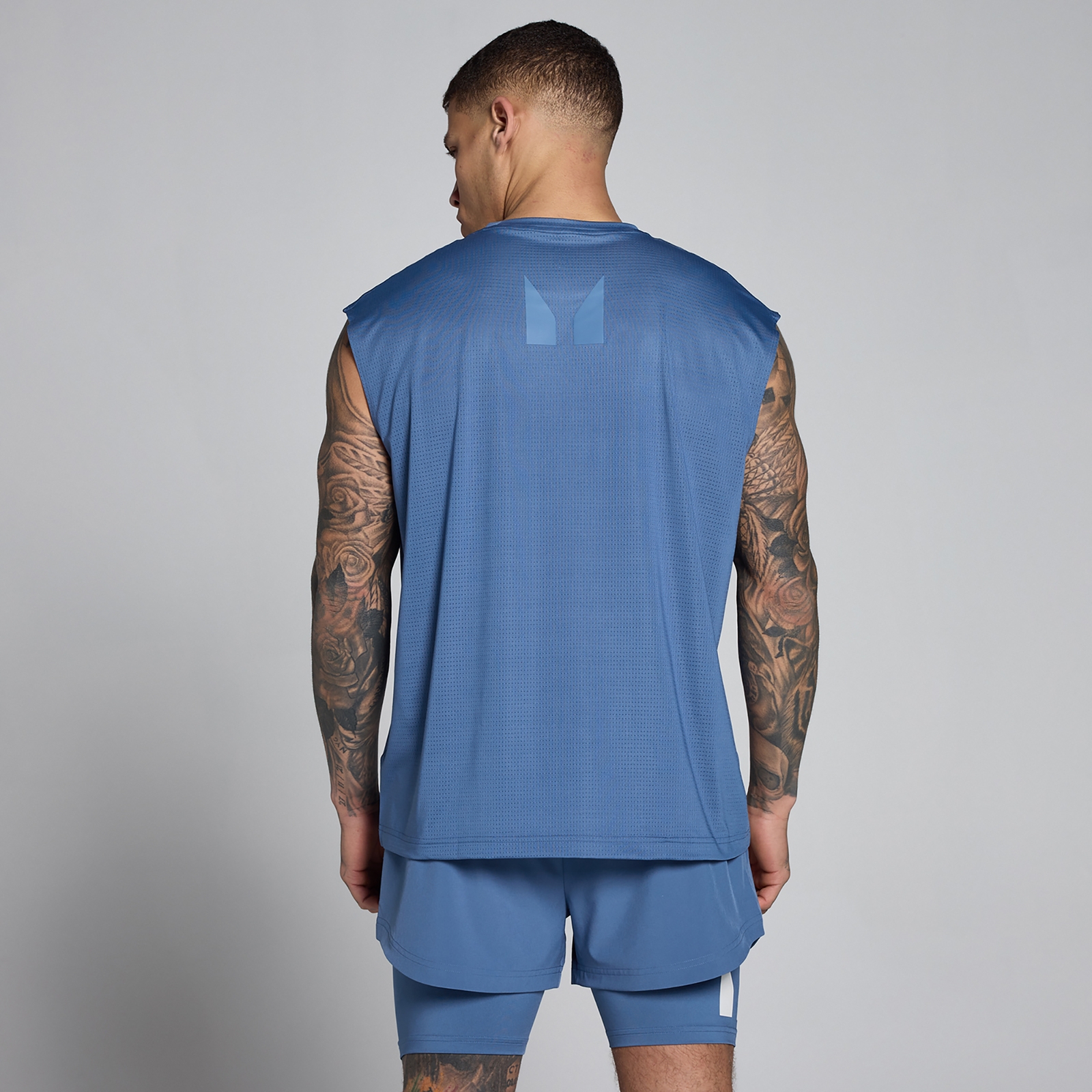 MP Herren Hybrid Oversized Mesh Tank - Slate Blue - M